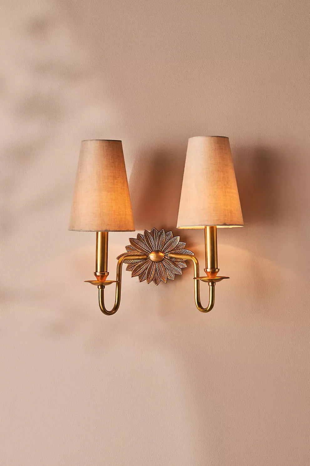 Epoch Vintage Classical Brass Fabric Wall Light Shades Bedroom Living Room