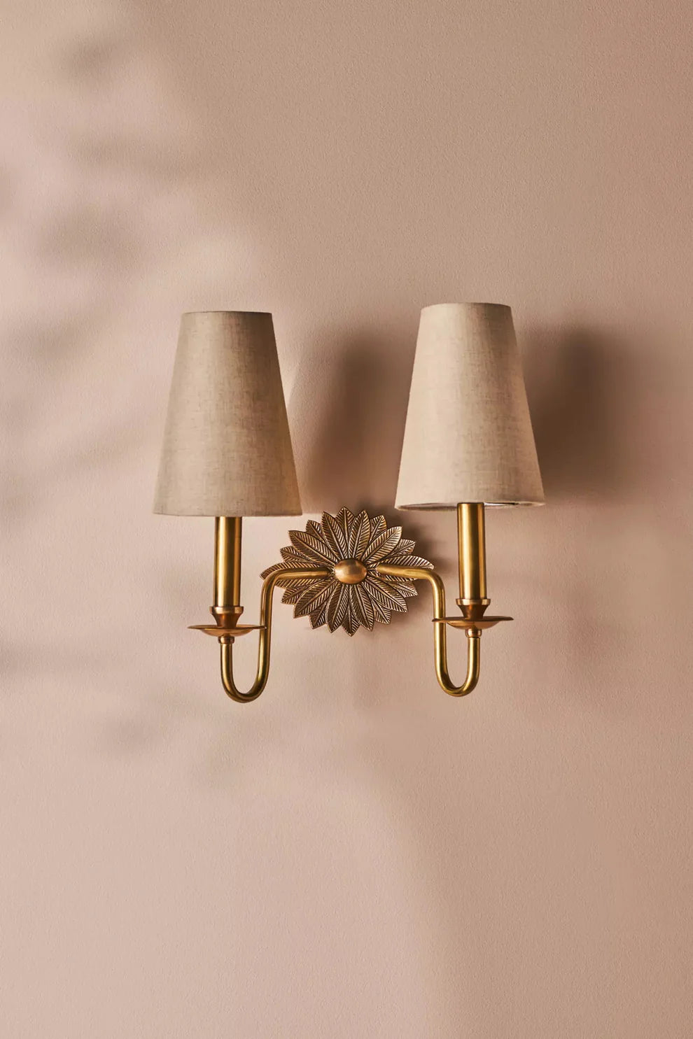 Epoch Vintage Classical Brass Fabric Wall Light Shades Bedroom Living Room
