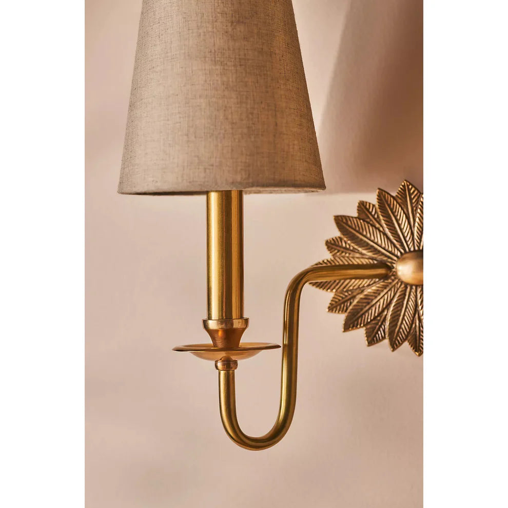 Epoch Vintage Classical Brass Fabric Wall Light Shades Bedroom Living Room