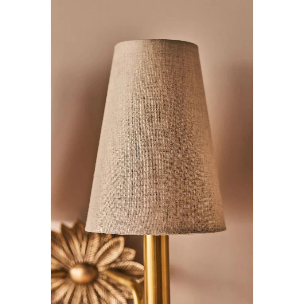 Epoch Vintage Classical Brass Fabric Wall Light Shades Bedroom Living Room
