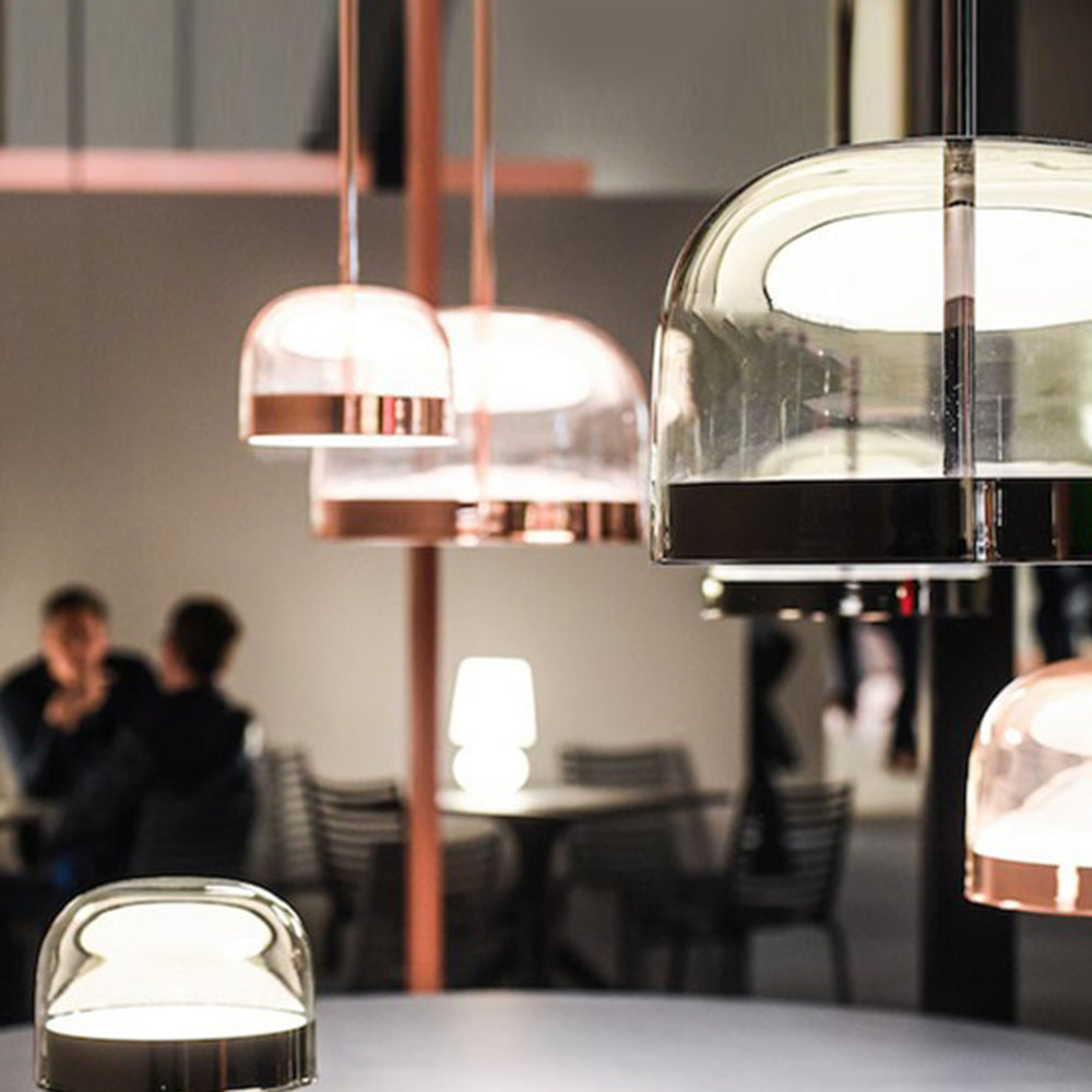 Valentina Suspension Nordique, Métal/Verre, Noir/Or, Salle à Manger