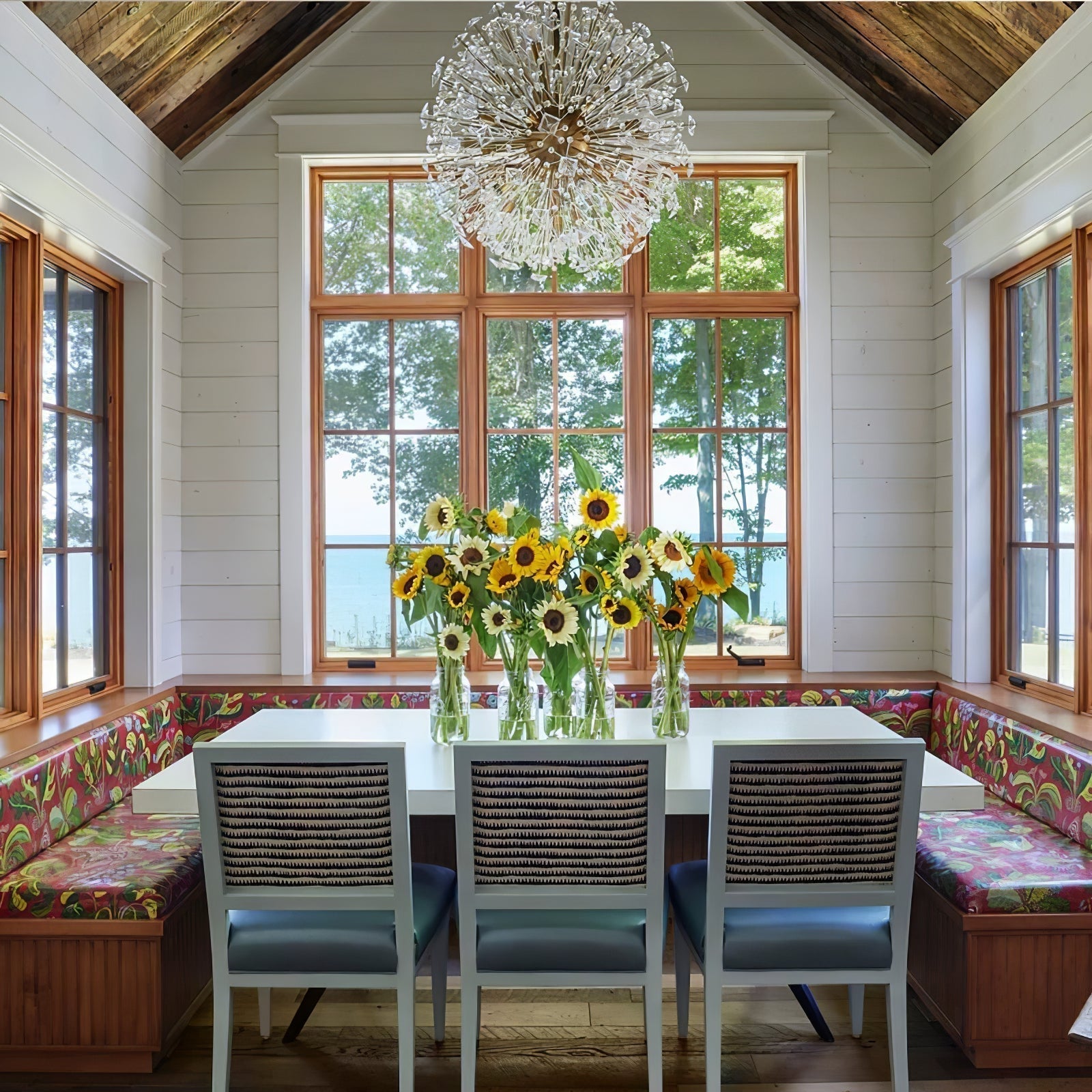 Aurora Chandelier Dickinson Gold Crystal Starburst - Letslighting