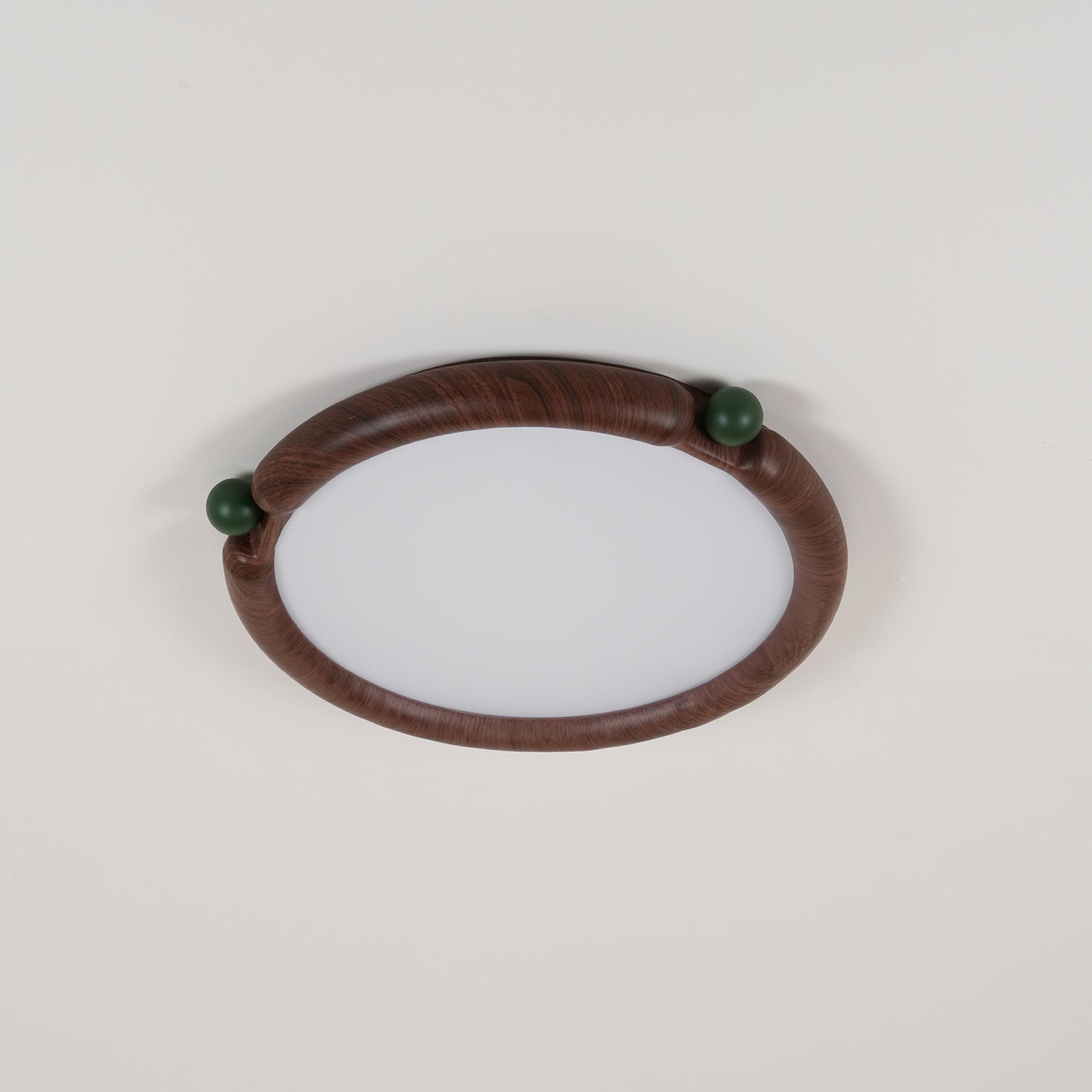Ceiling Light Round Acrylic Panel Walnut Resin A/B Model Natural - Letslighting