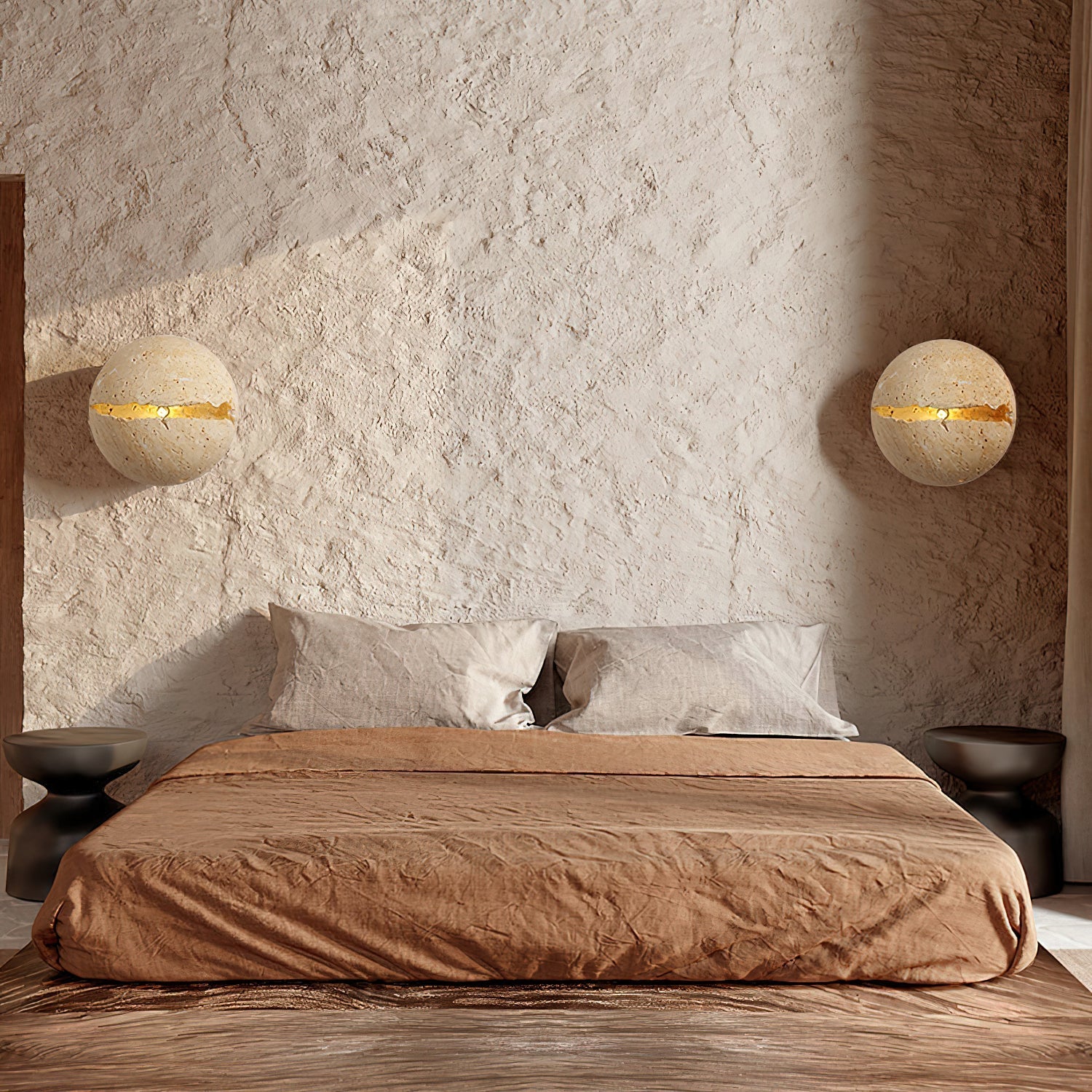 Dinosaur Egg Travertine Wall Lamp - Letslighting