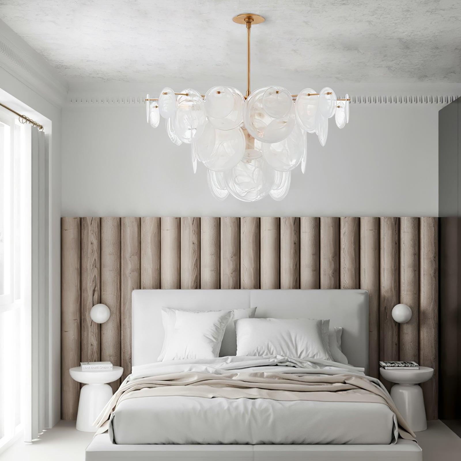 Olvynis Postmodern Luxury Discs Brass Glass Metal Chandelier - Blowlighting