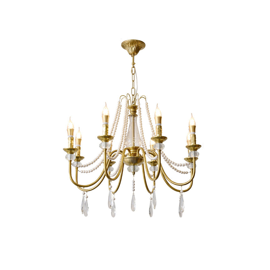 Mote Postmodern Luxury Brass Crystal Chandelier - Lamp Copper