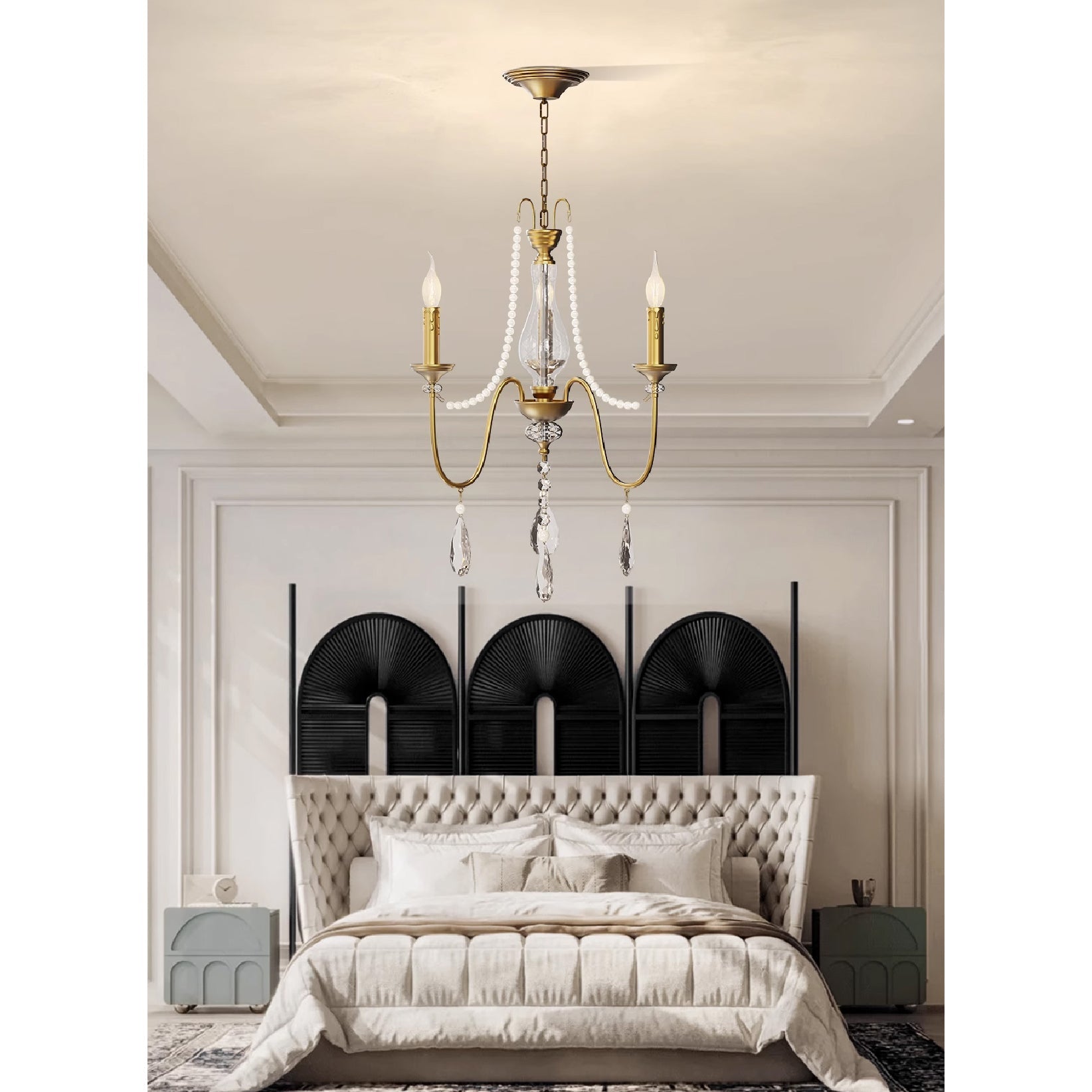 Mote Postmodern Luxury Brass Crystal Chandelier - Lamp Copper