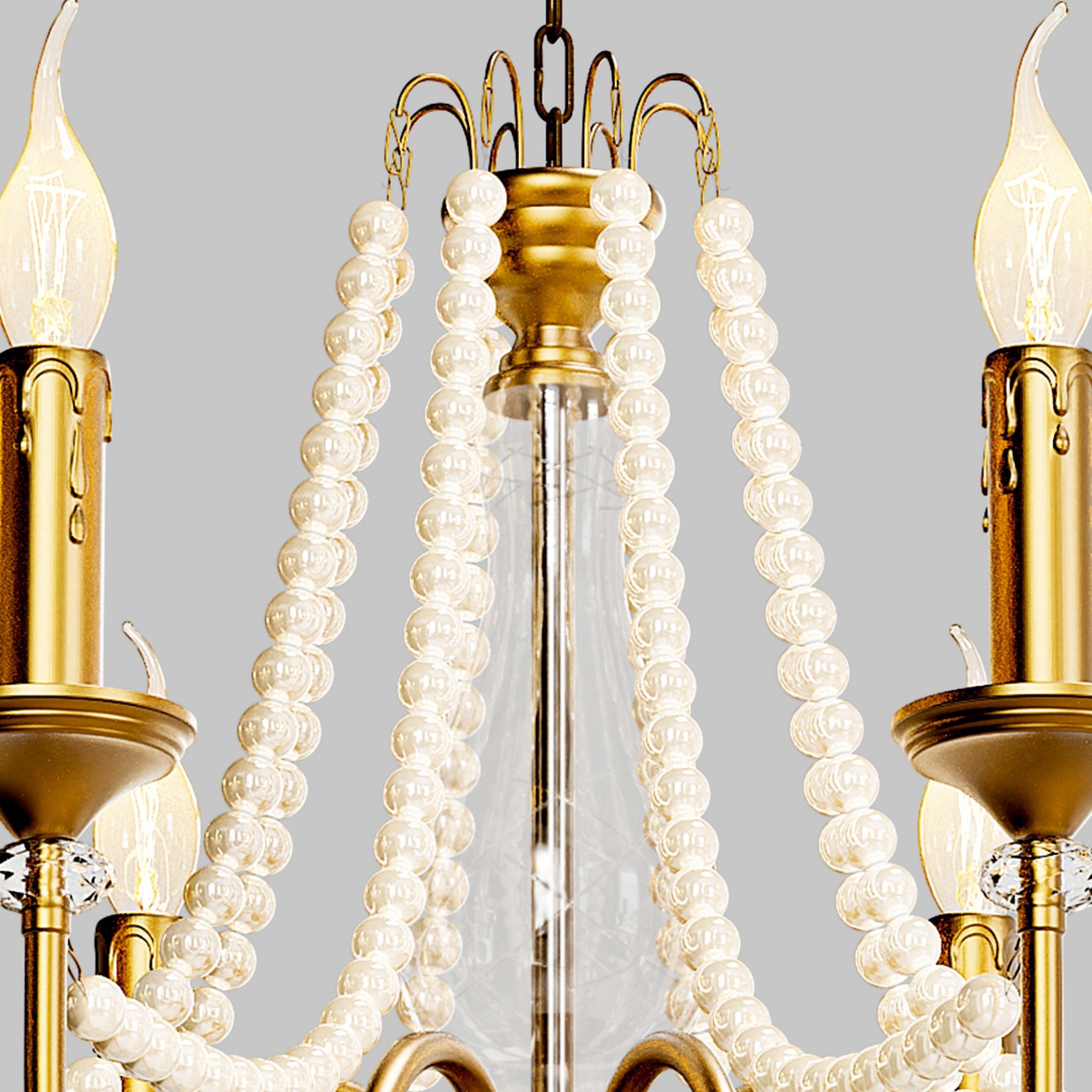 Mote Postmodern Luxury Brass Crystal Chandelier - Lamp Copper