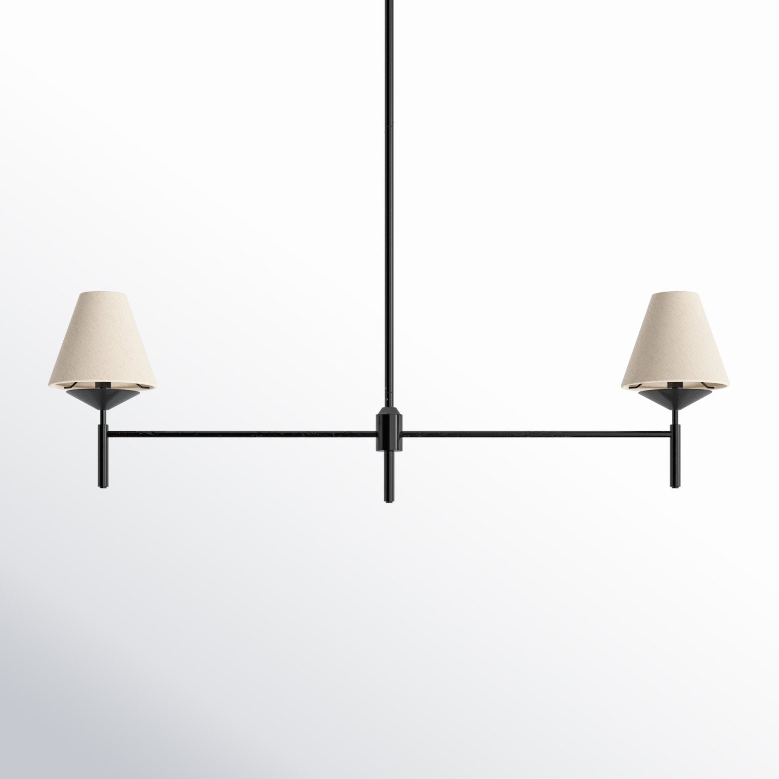 Ulphaa Vintage Industrial Black Fabric Chandelier - Lamp Copper