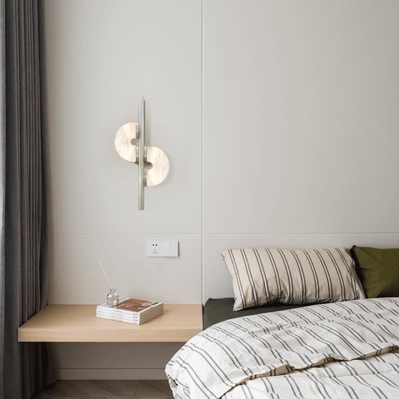 Liraven Dual Disc Alabaster Wall Light - Letslighting