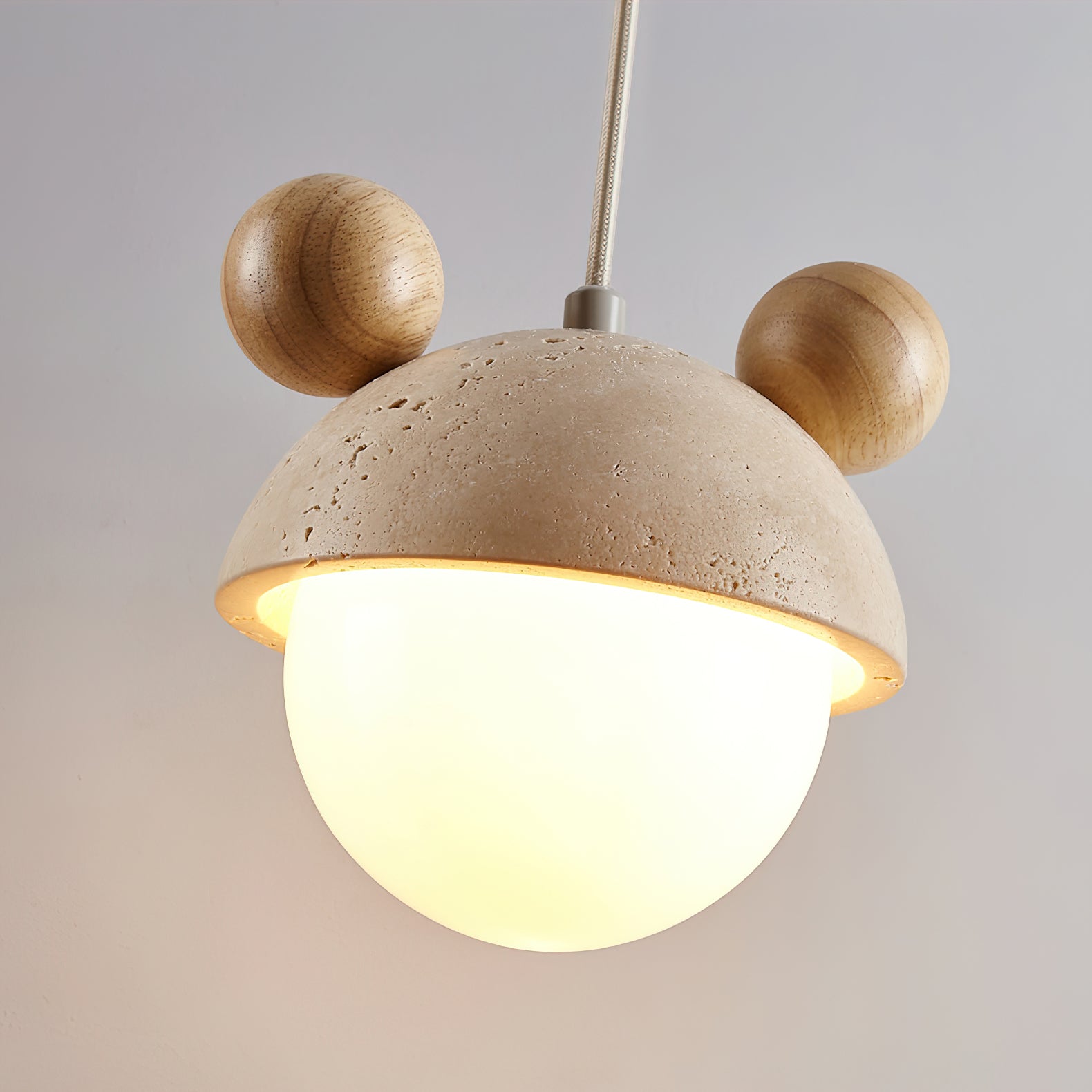 Lyraeus Character-Shaped Travertine Pendant Light - Letslighting
