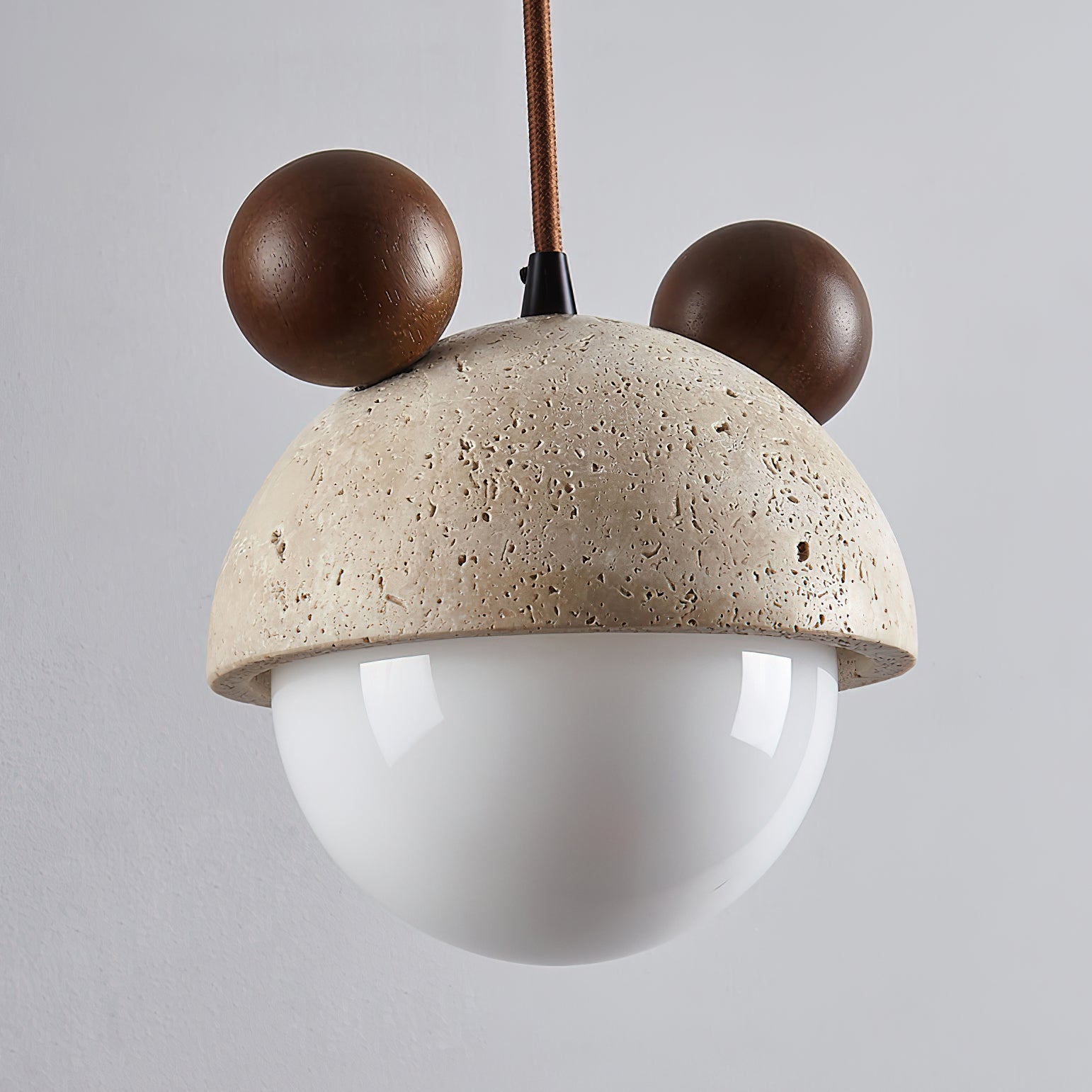 Lyraeus Character-Shaped Travertine Pendant Light - Letslighting