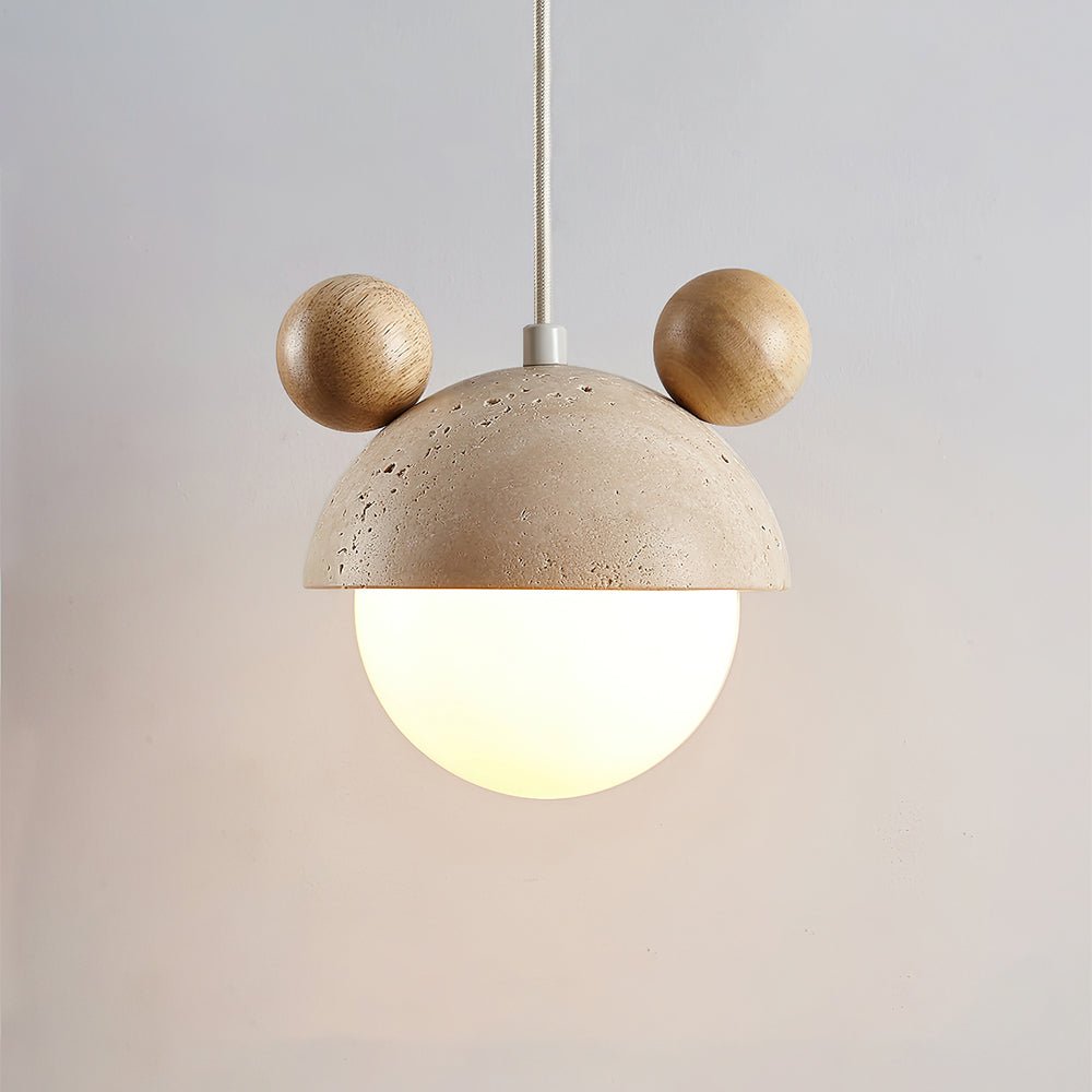 Lyraeus Character-Shaped Travertine Pendant Light - Letslighting