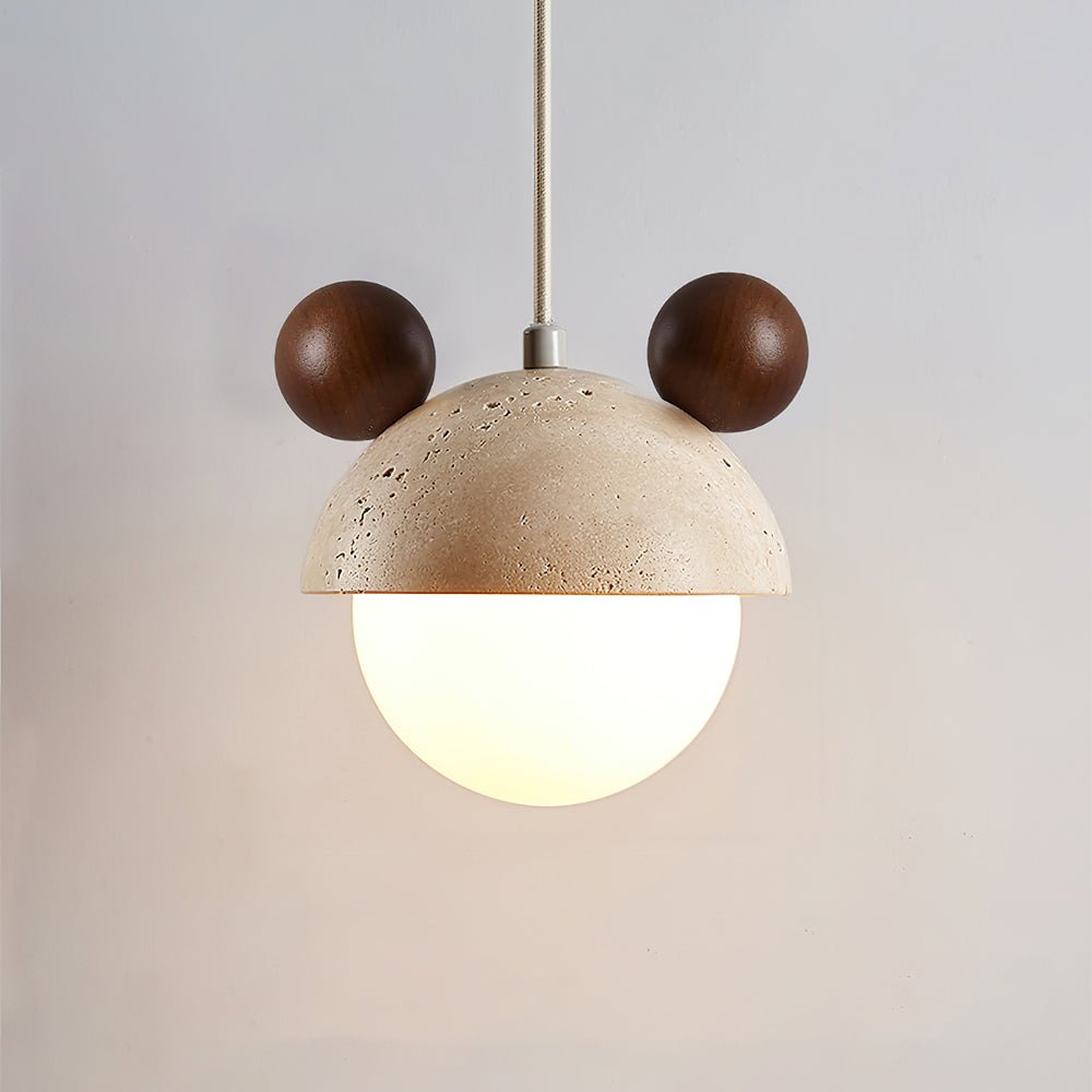 Lyraeus Character-Shaped Travertine Pendant Light - Letslighting
