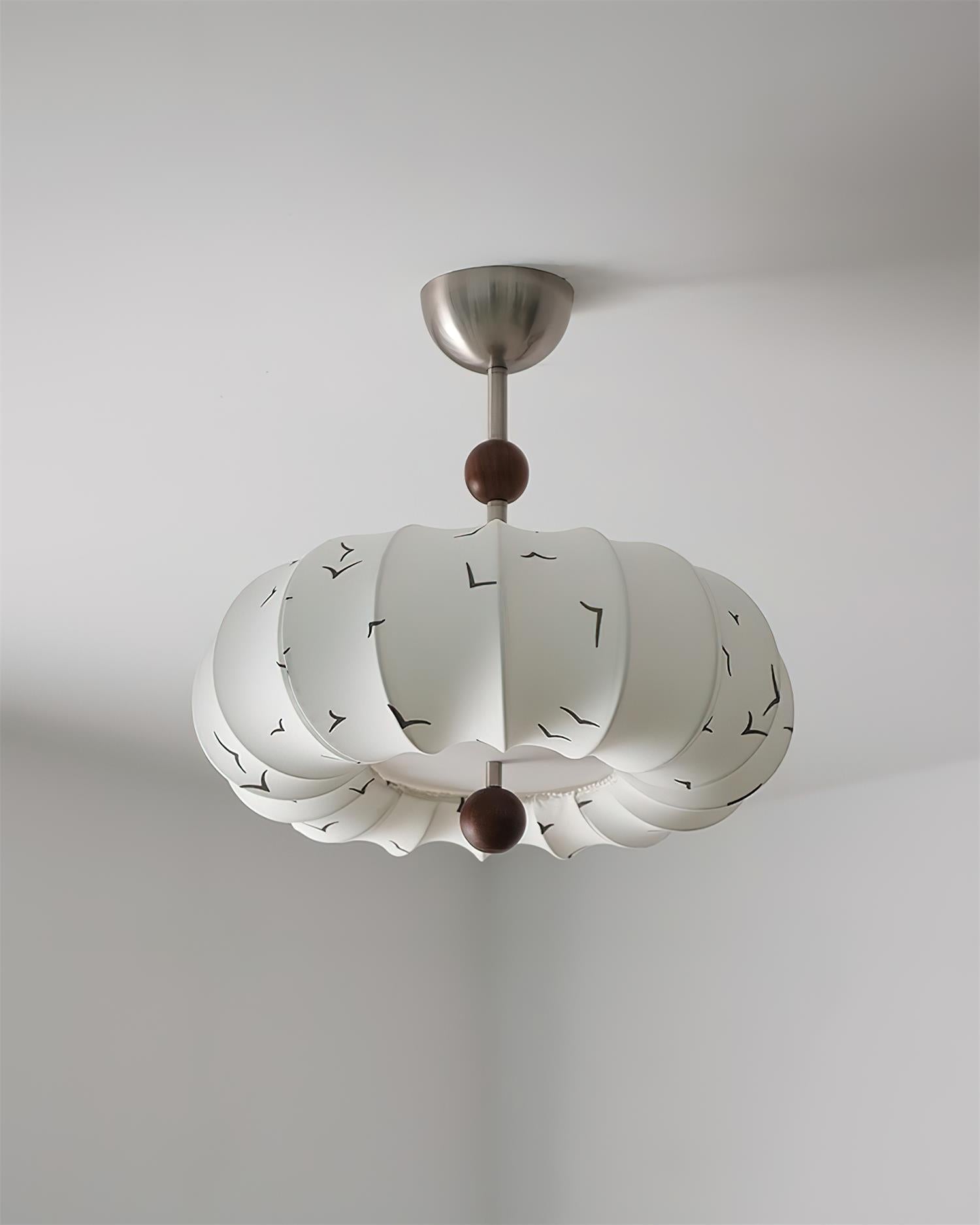 Doria Ceiling Light Bird Motif Lantern Form - Letslighting