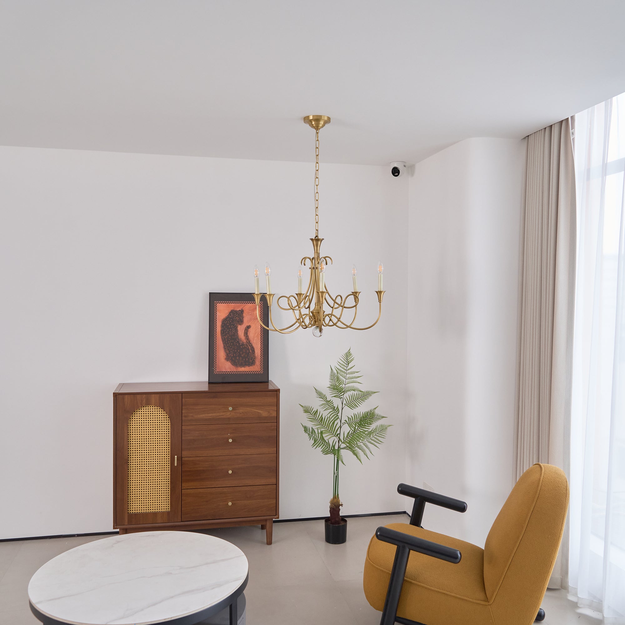 Braid Vintage Double Twist Brass Crystal Chandelier - Lamp Copper