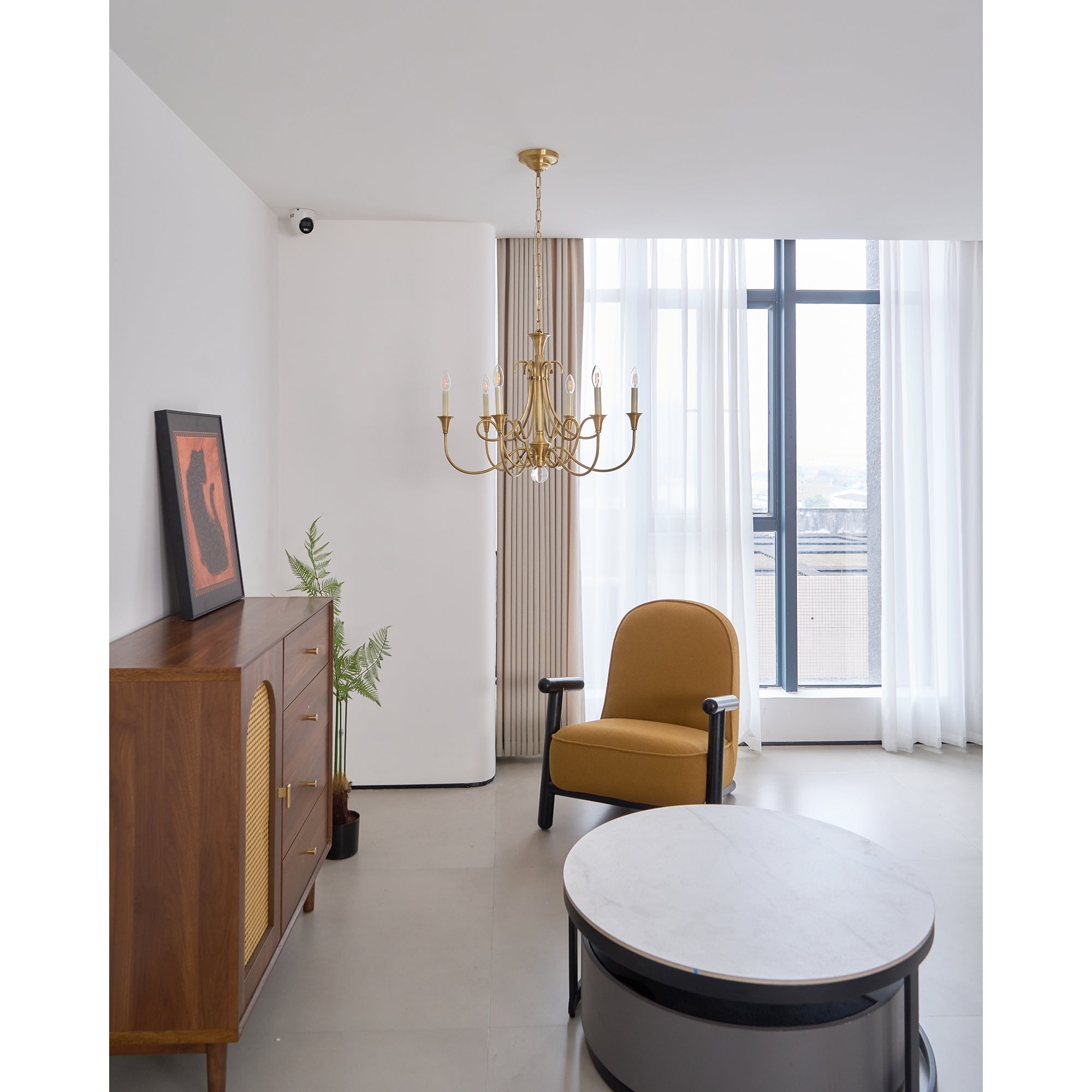 Braid Vintage Double Twist Brass Crystal Chandelier - Lamp Copper