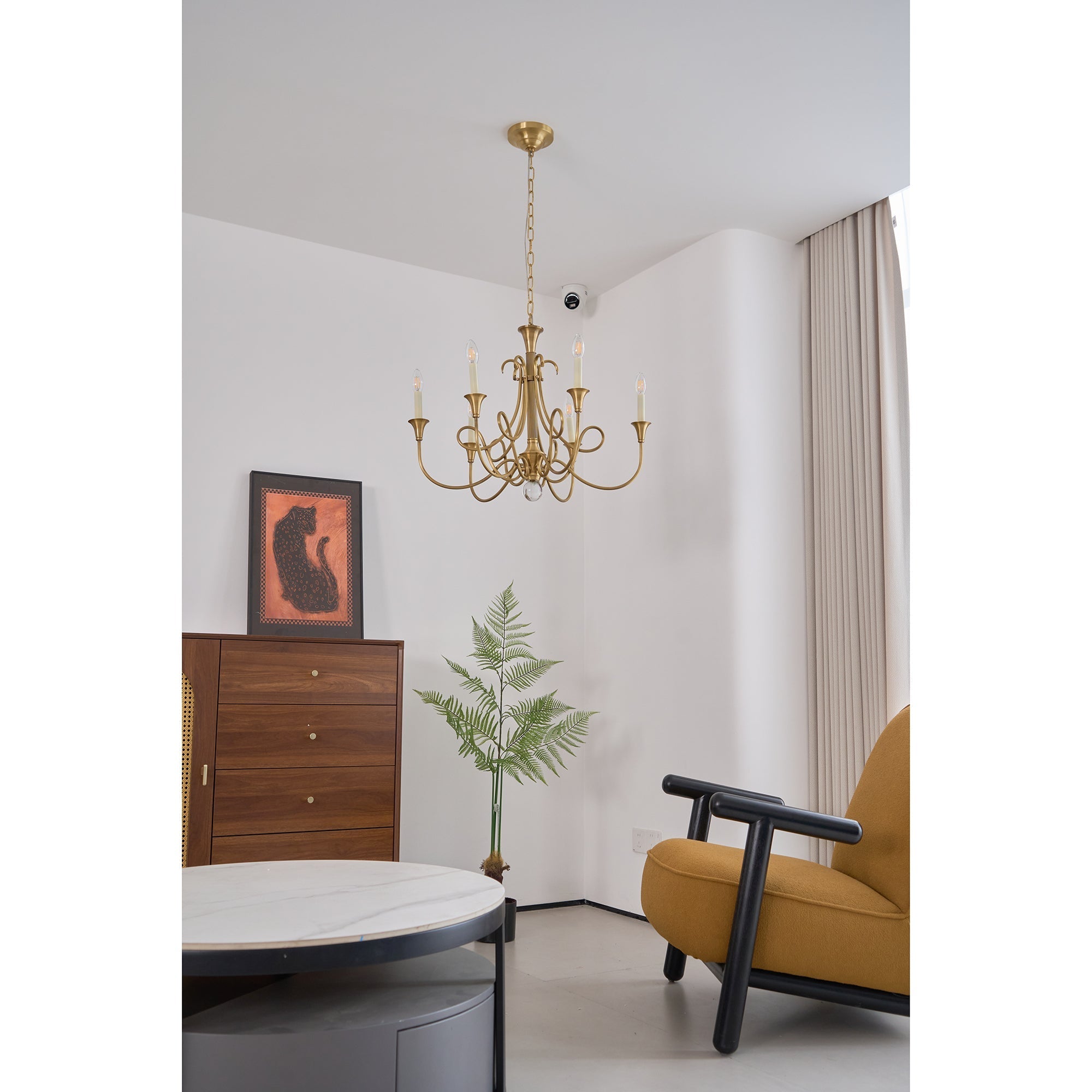 Braid Vintage Double Twist Brass Crystal Chandelier - Lamp Copper