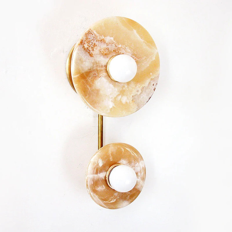 Flume Individual Creativity Metal Marble Wall Lamp - Lamp Copper