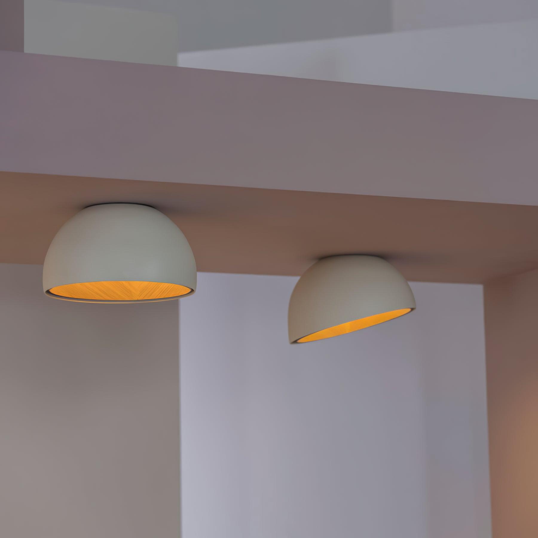 Ceiling Lamp Dome Wood Interior Warm Modern Minimalist - Letslighting