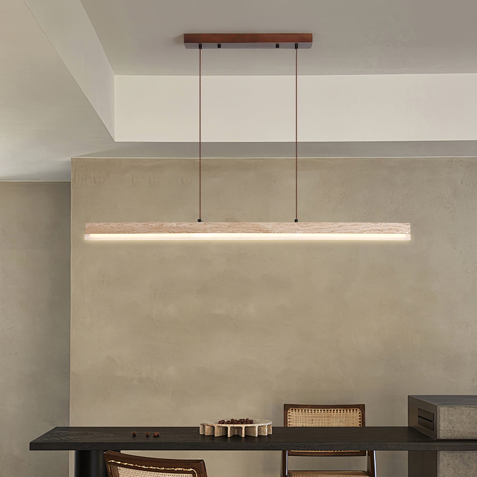 Ivsoryra Rectangular Travertine Pendant Light - Letslighting