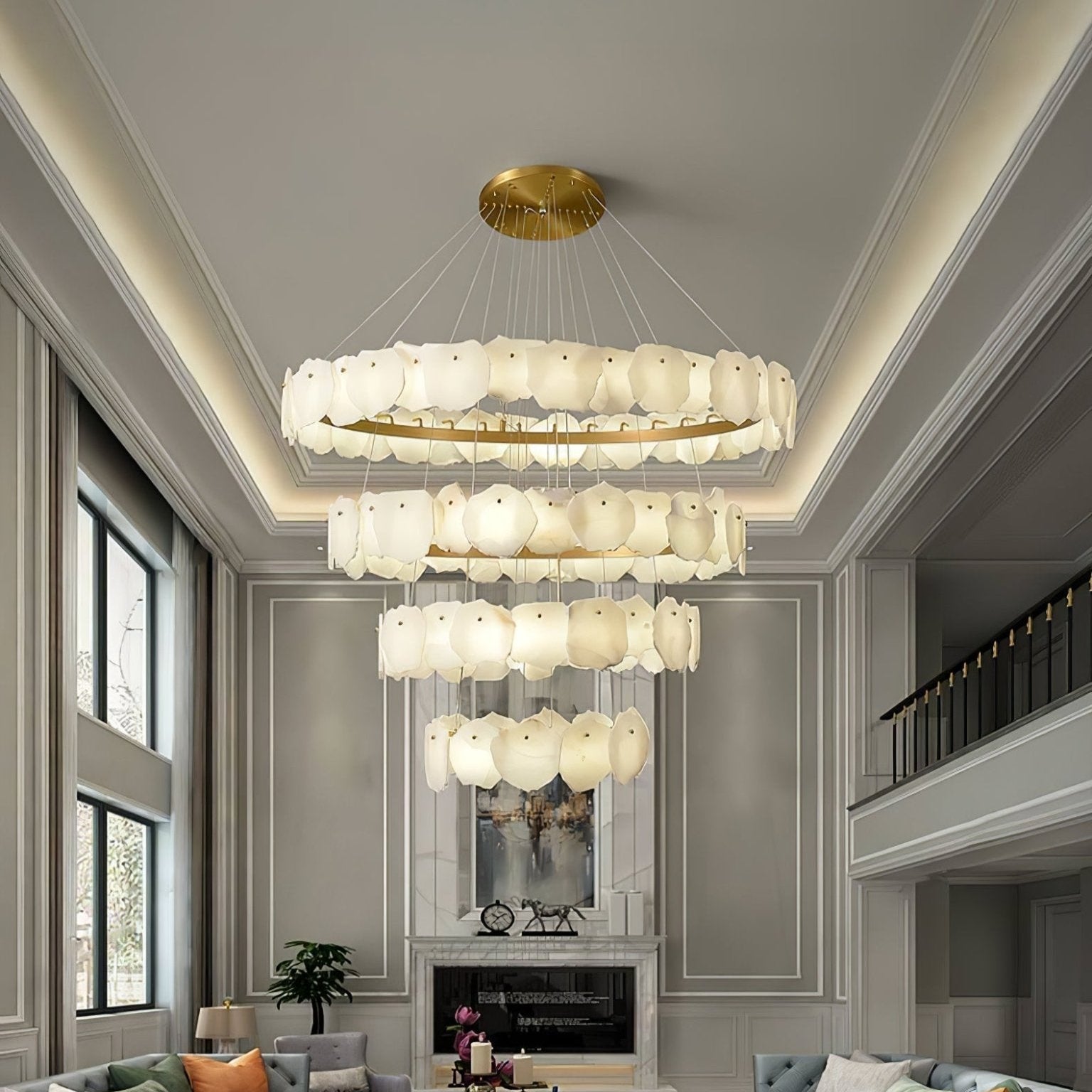 Selene Luxury Alabaster Chandelier - Letslighting