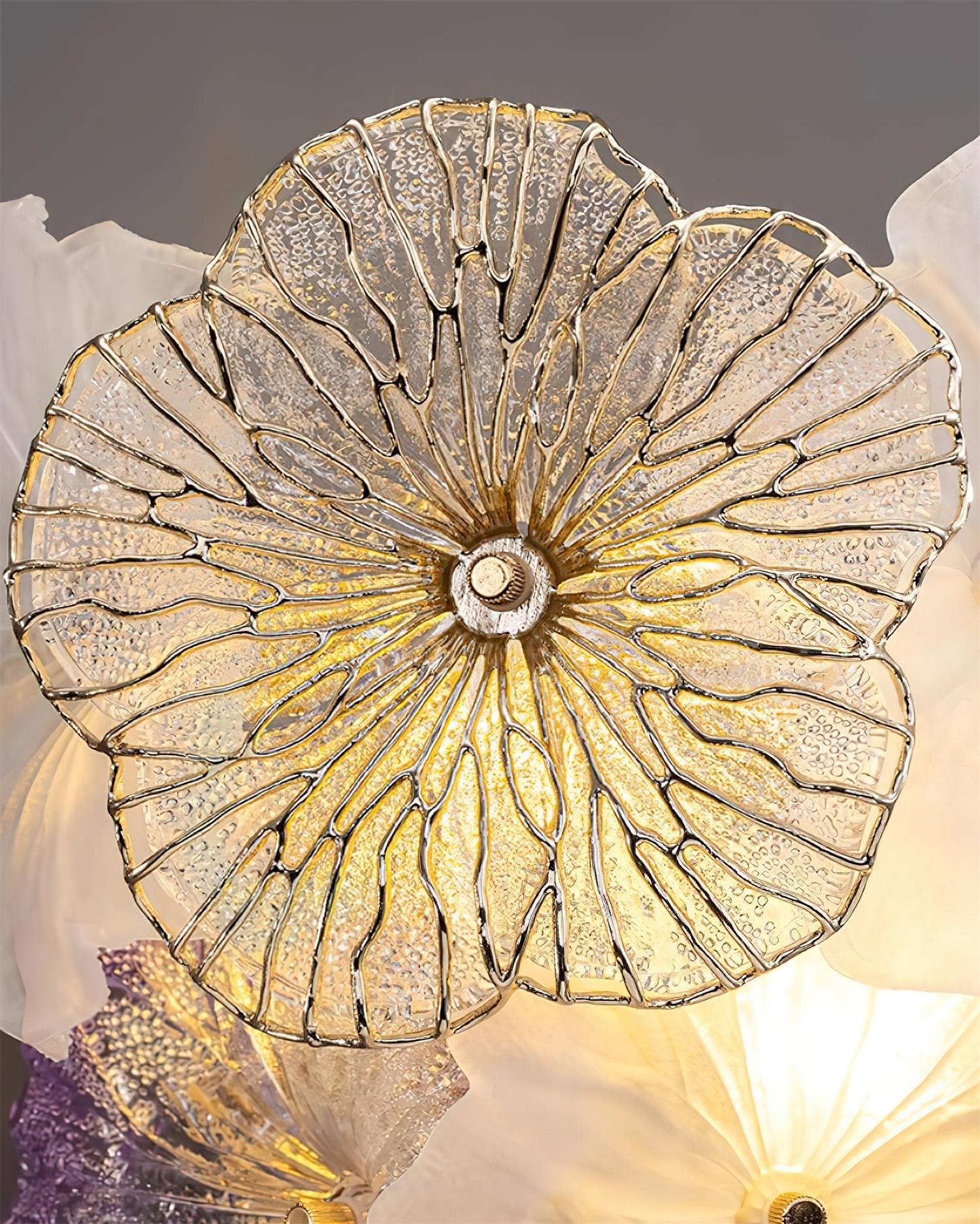 Elaria Wall Lamp Glass Petal Accent - Letslighting