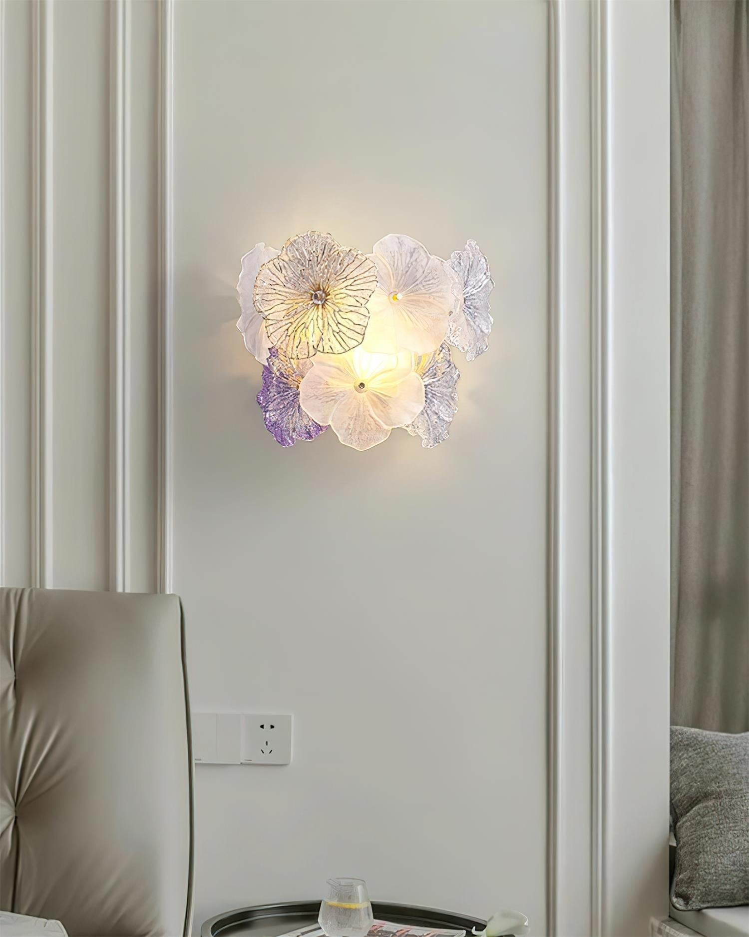 Elaria Wall Lamp Glass Petal Accent - Letslighting
