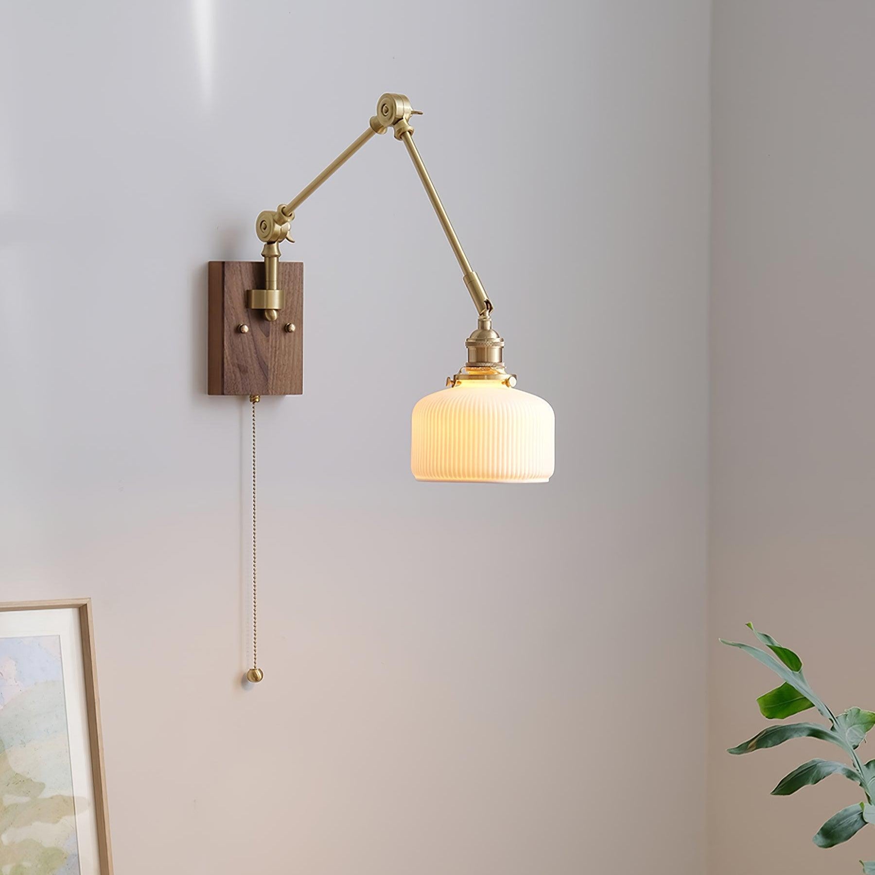 Brione Vintage Adjustable Swing Arm Wall Lamp - Letslighting