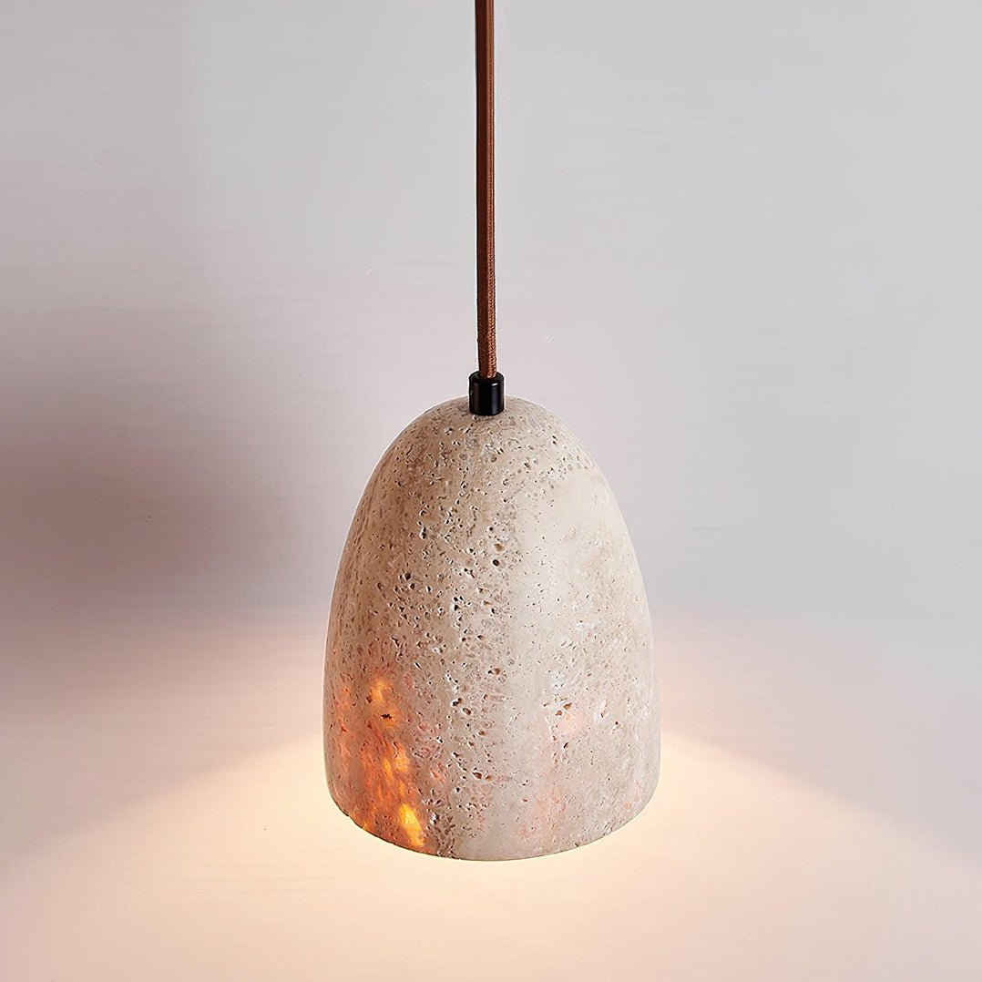 Evtheira Conical Travertine Pendant Light - Letslighting