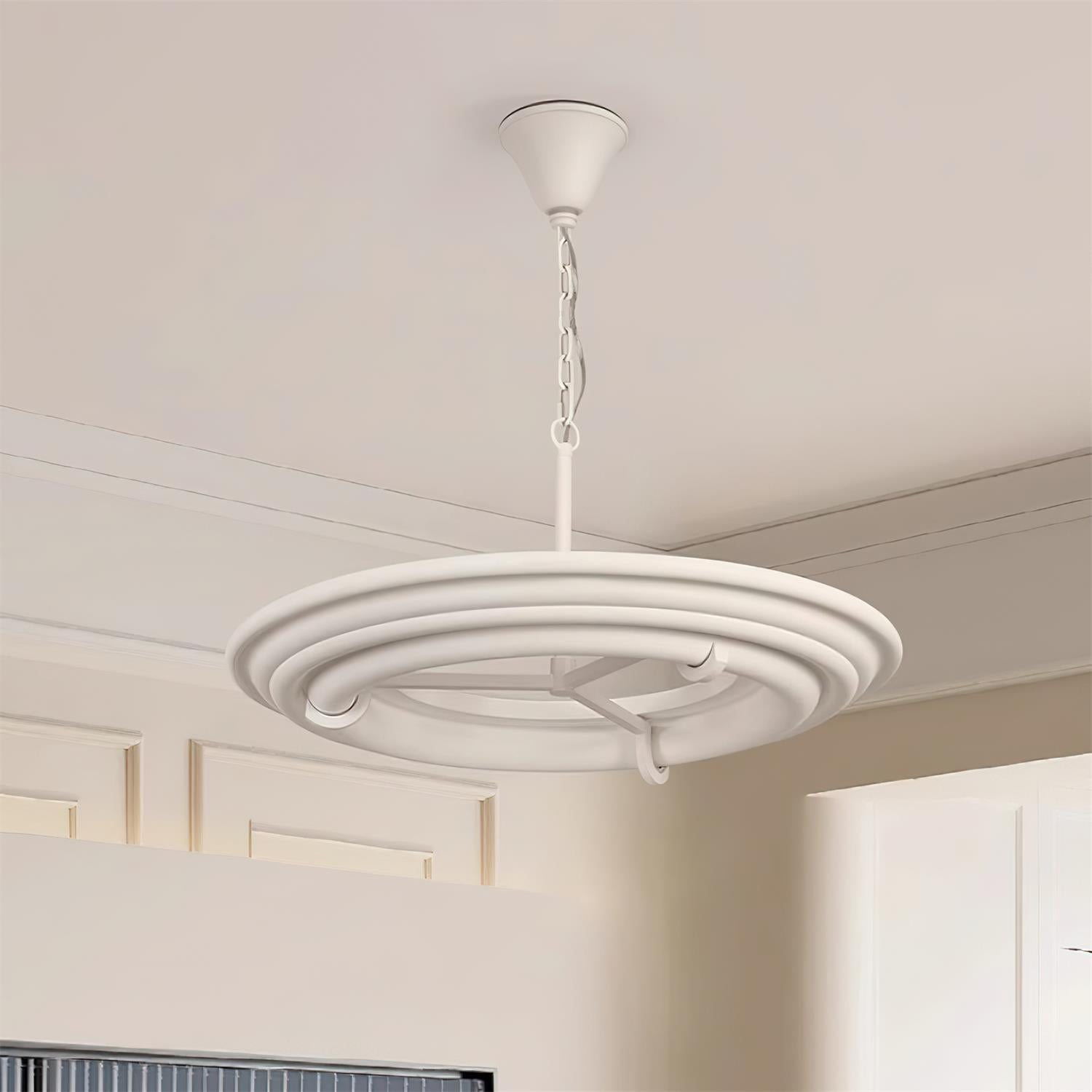 Ellie Chandelier Plaster Circular Artful - Letslighting