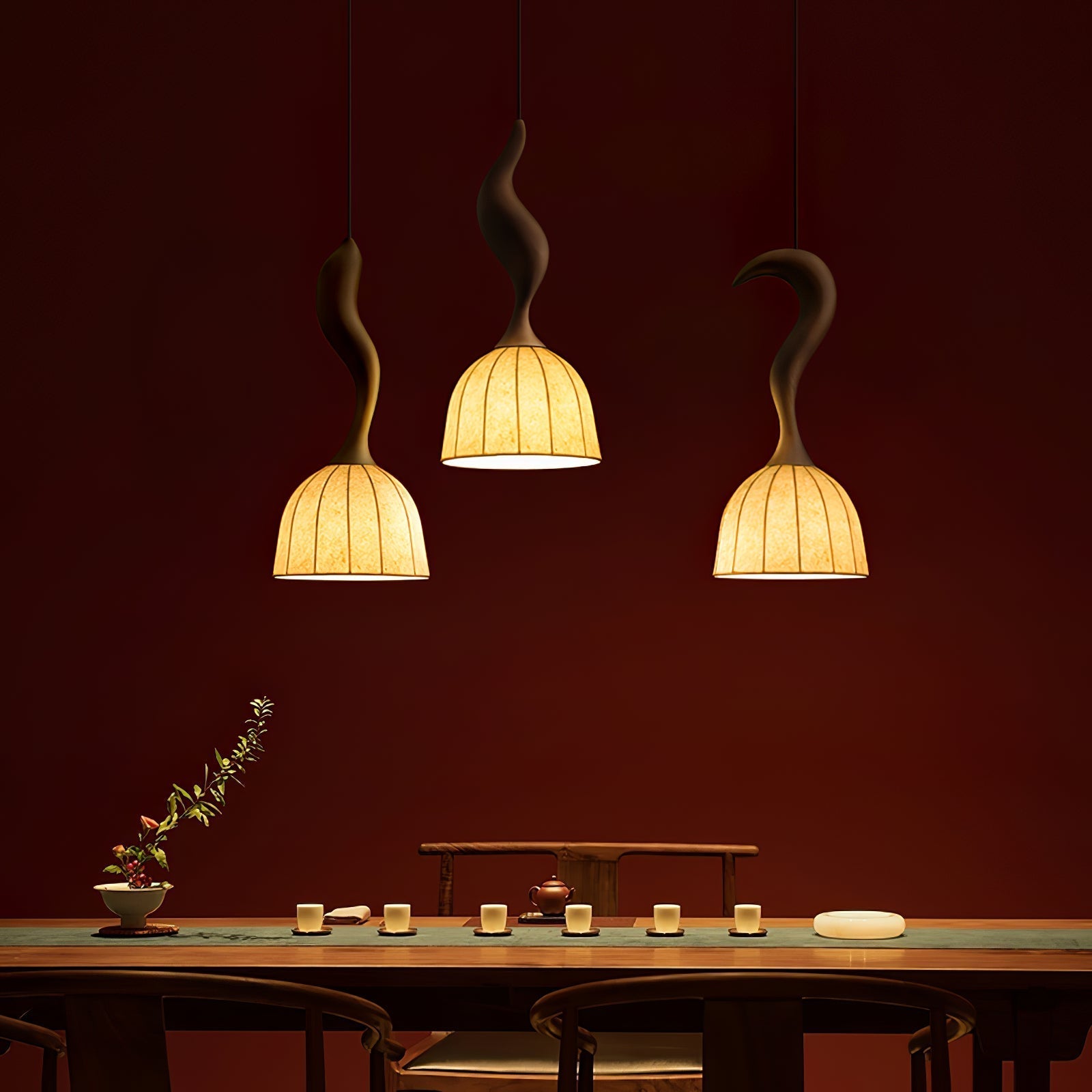Colire Creativity Twisted Metal Wood Pendant Light - Blowlighting