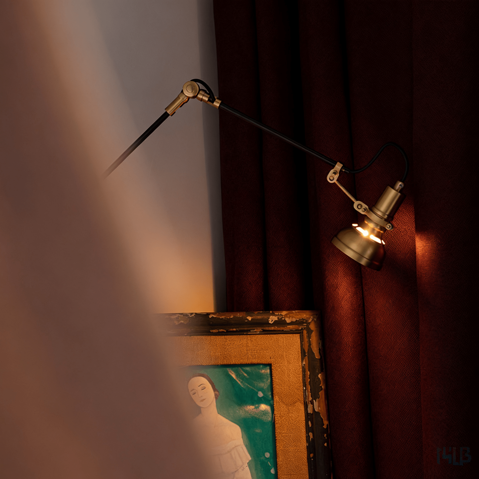 Elowen Moderne Minimaliste Métal Bois Applique Murale Lampe