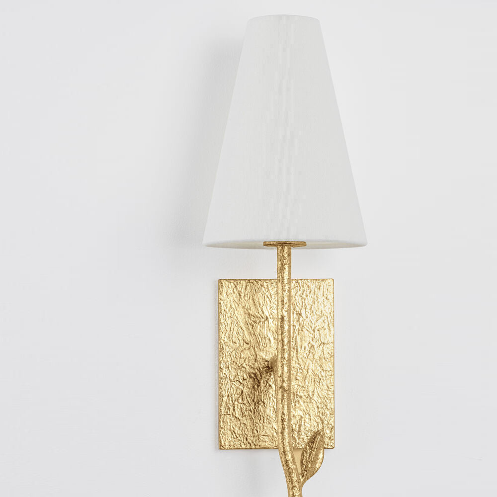 Petal Individual Creativity Brass Fabric Wall Lamp - Lamp Copper