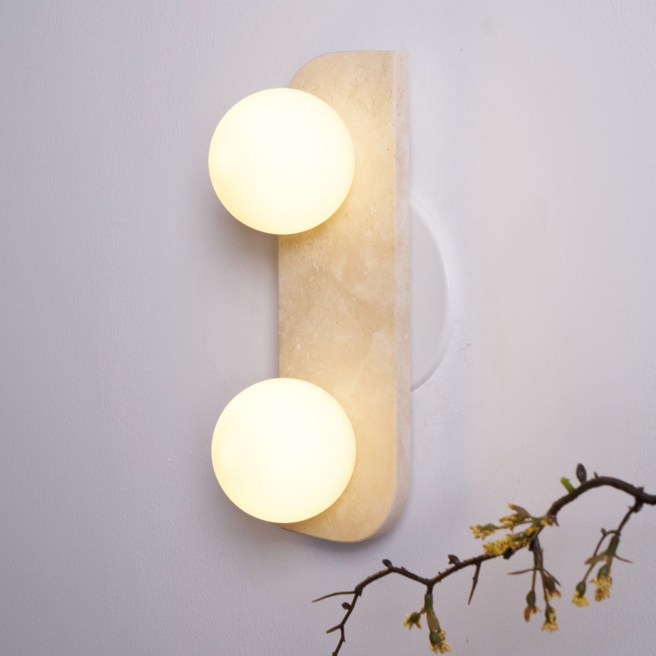 Alsilis Minimalist Travertine Wall Light - Letslighting
