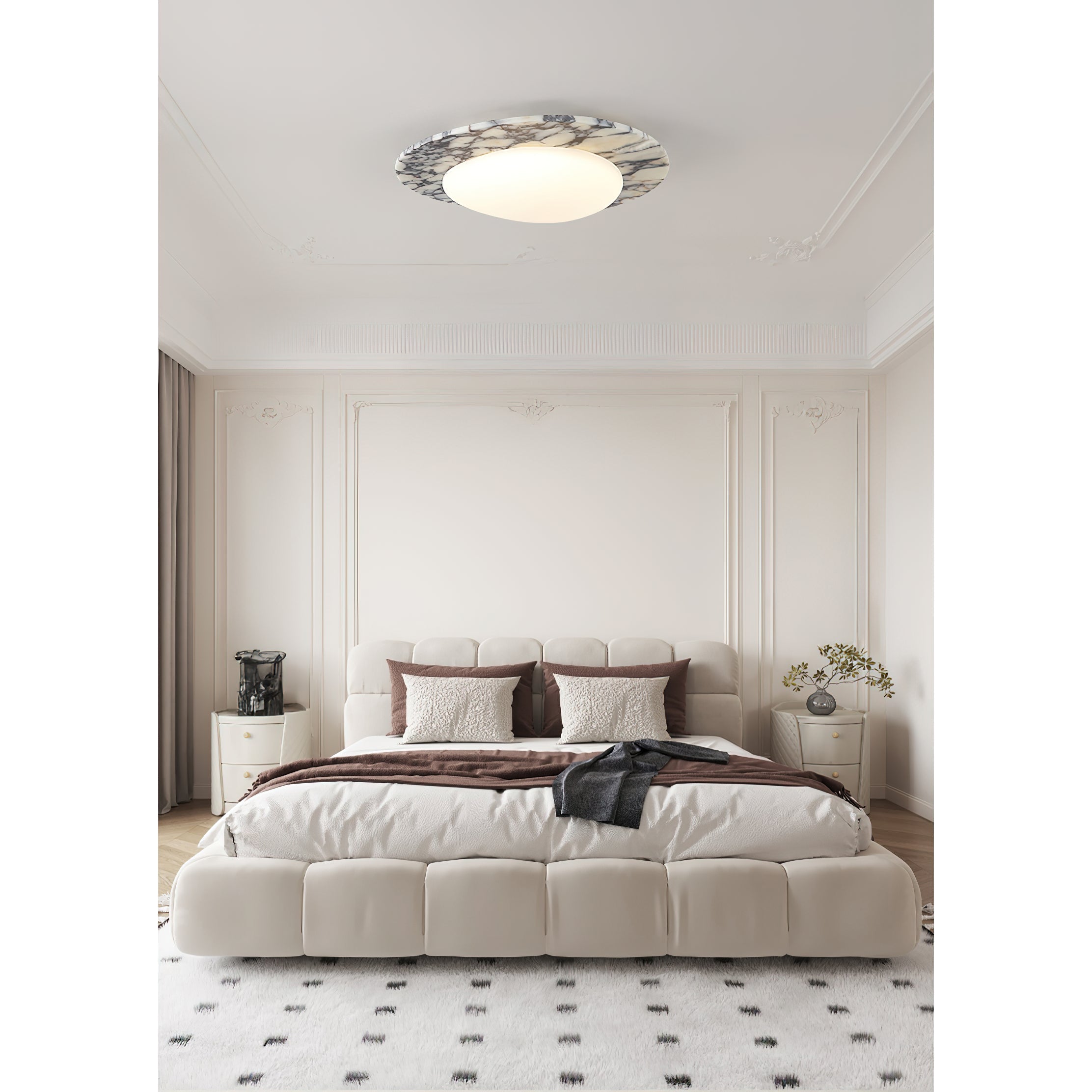 Ceraeion Modern Minimalist Marble Glass Ceiling Lamp - Lamp Copper