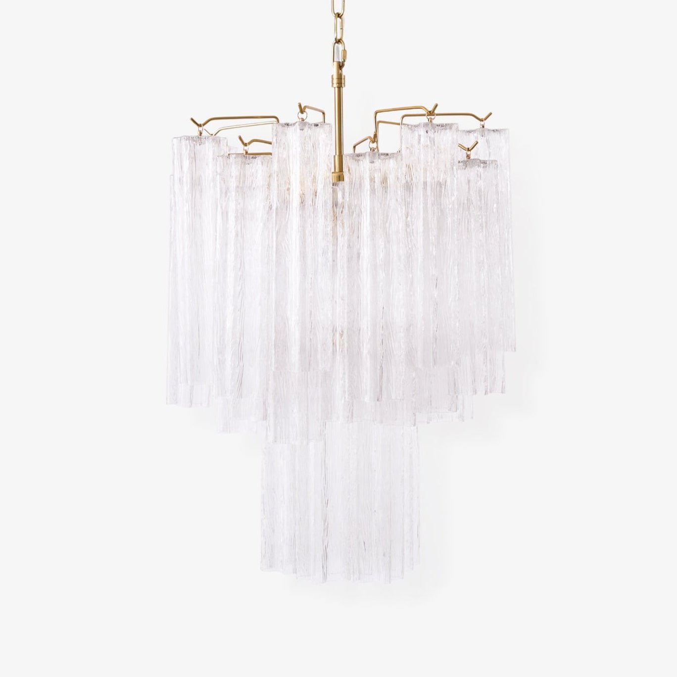 Aurora Chandelier Clear Murano Glass Tube Tiered Modern - Letslighting