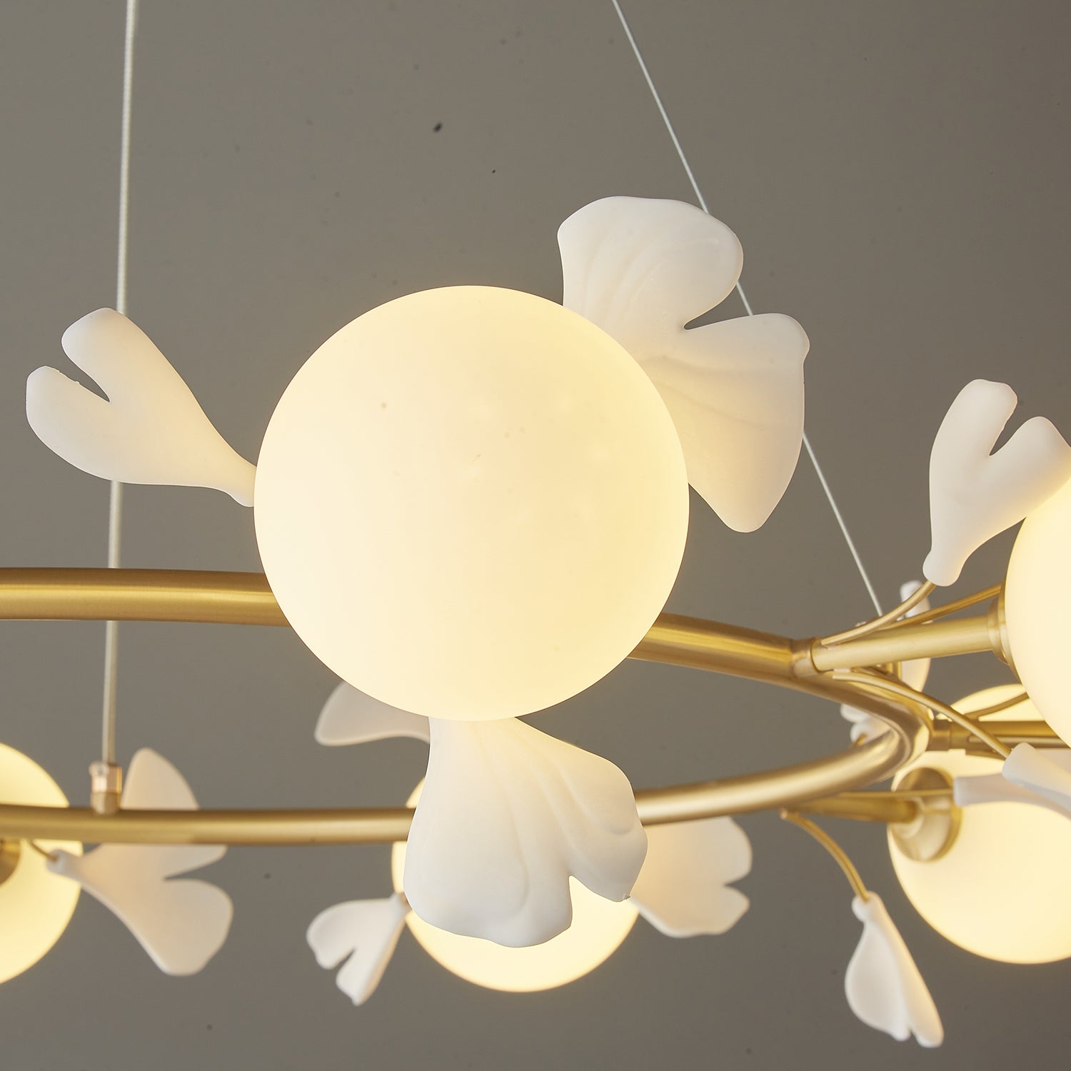 Evenielis Floral Brass Chandelier - Blowlighting