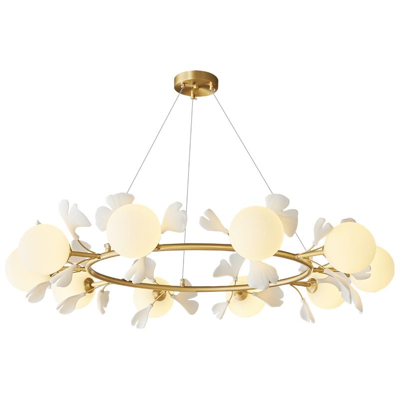 Evenielis Floral Brass Chandelier - Blowlighting