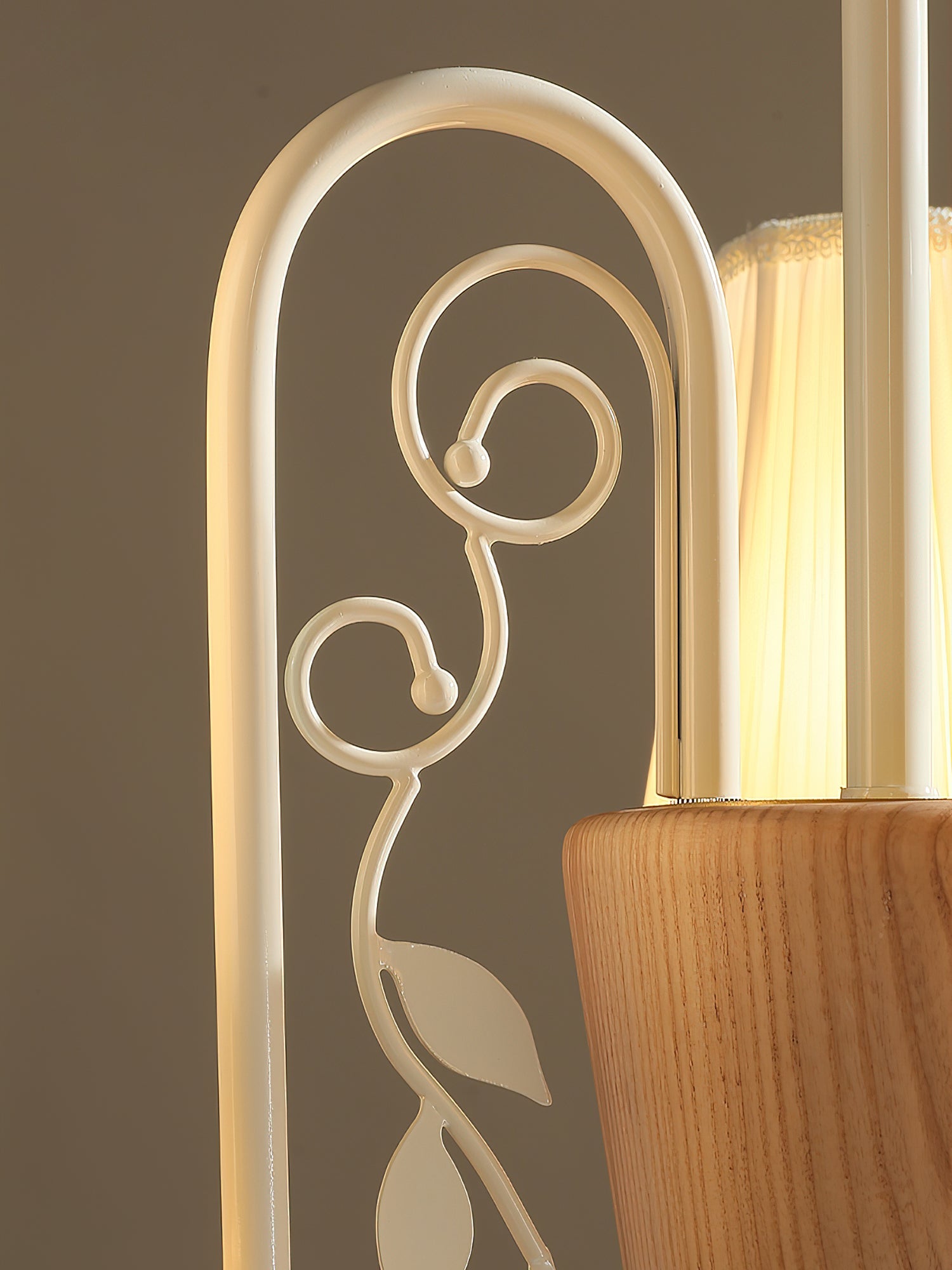 Evelora Art de luxe Métal Tissu Lustre