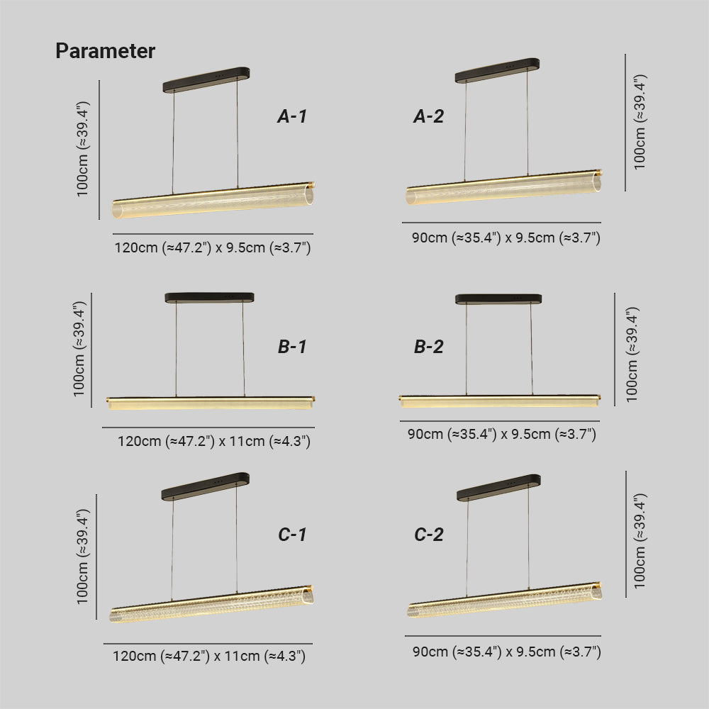 Mira Moderne LED Suspension Métal Clair Salon De Thé/Salle À Manger/Salon