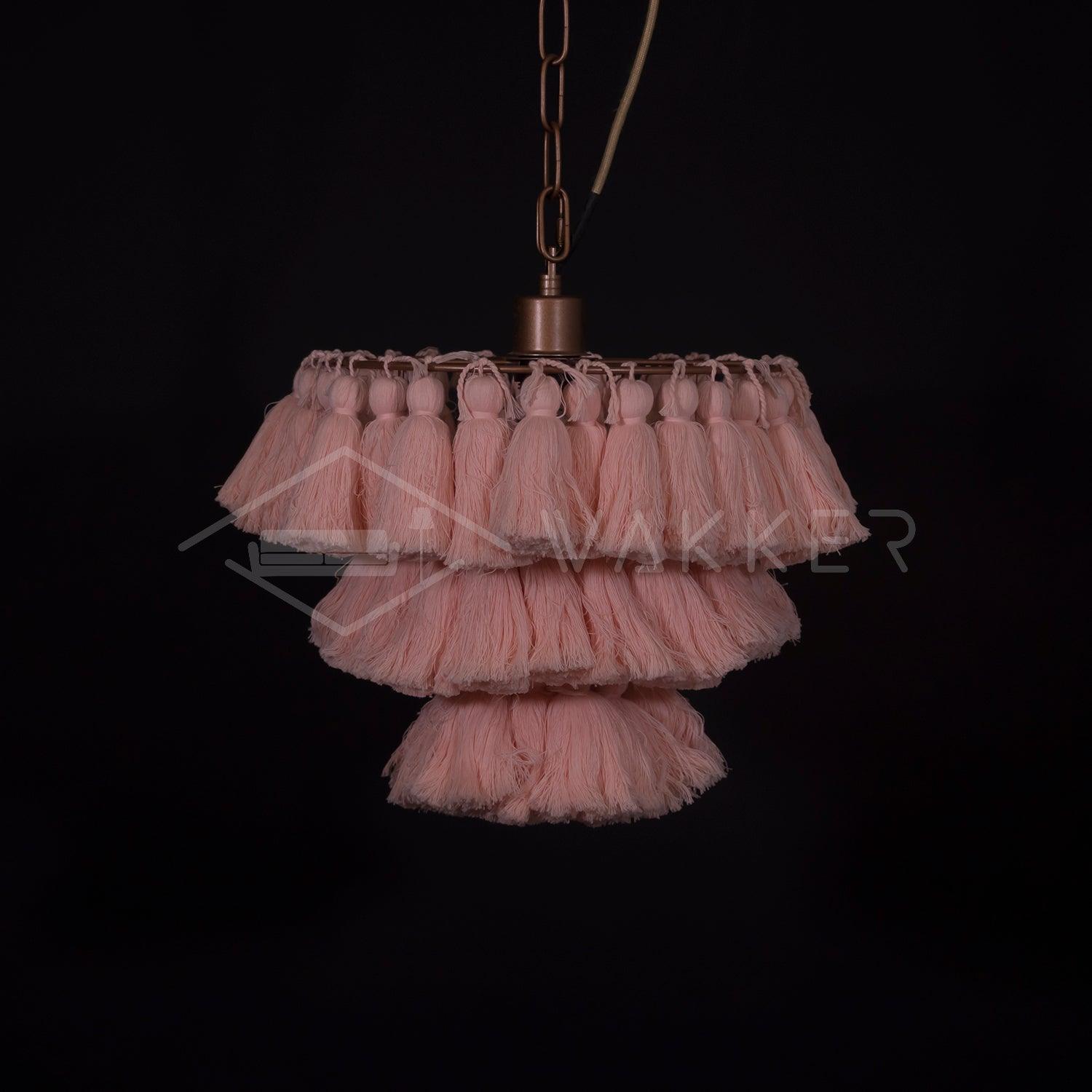 Lustra Chandelier Pink Bohemian Chic - Letslighting