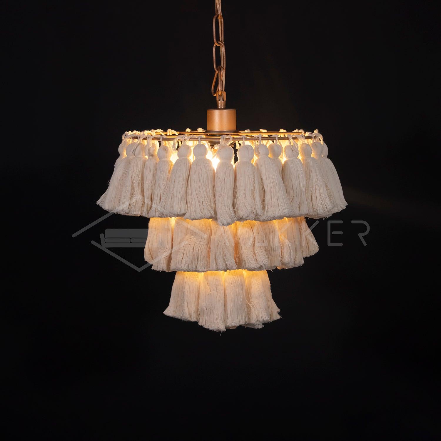Lustra Chandelier Pink Bohemian Chic - Letslighting