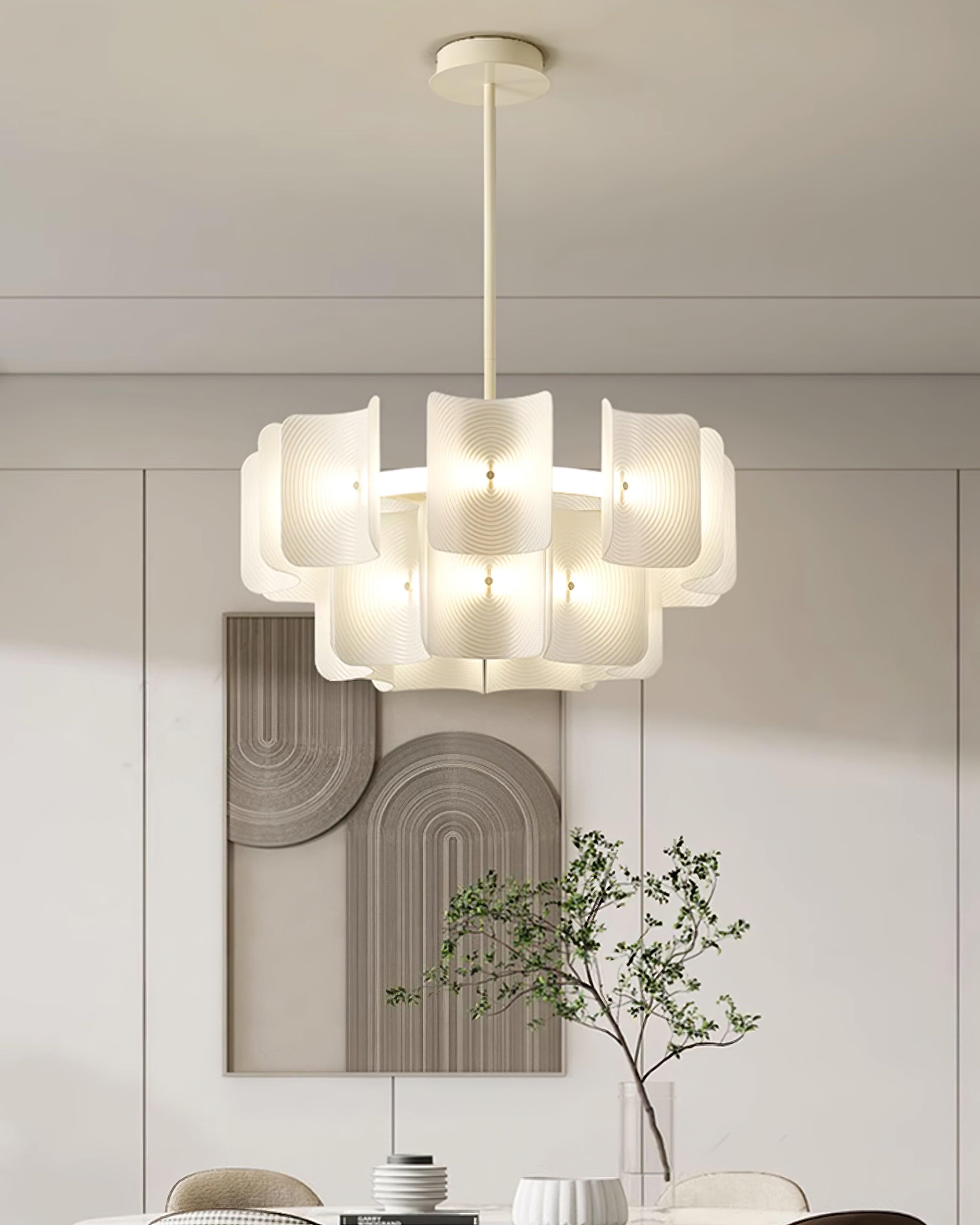 Finn Chandelier Fingerprint Acrylic Modern - Letslighting
