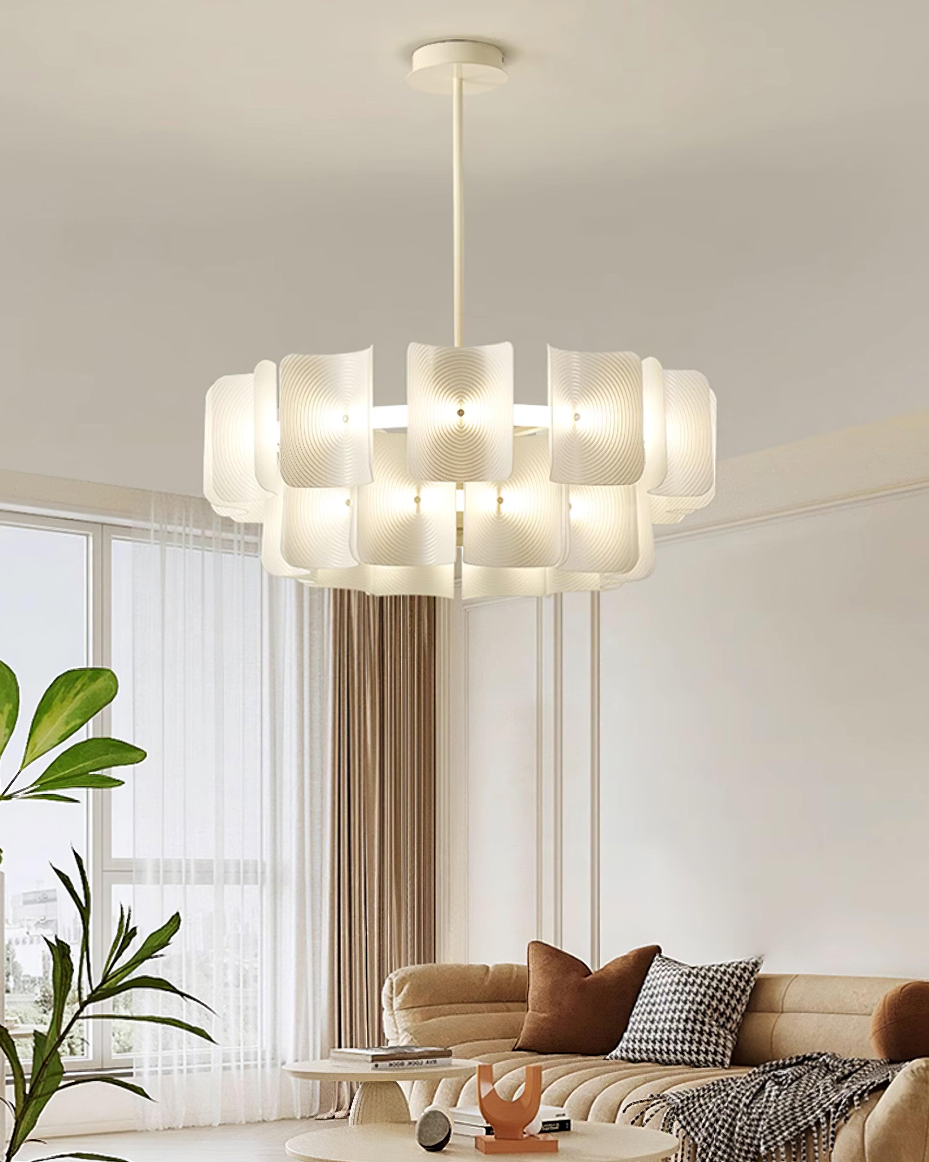 Finn Chandelier Fingerprint Acrylic Modern - Letslighting