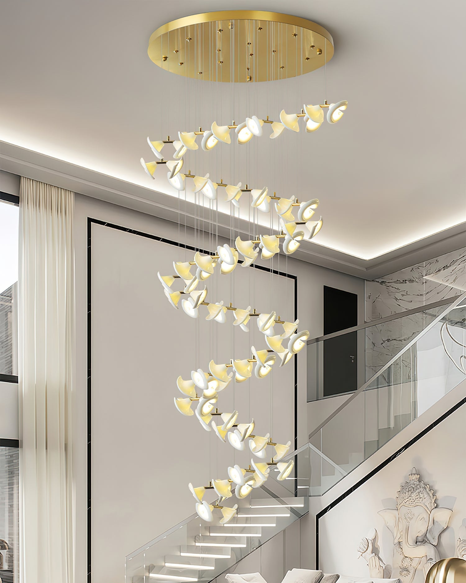 Fiora Chandelier Petal Cascade Elegance - Letslighting