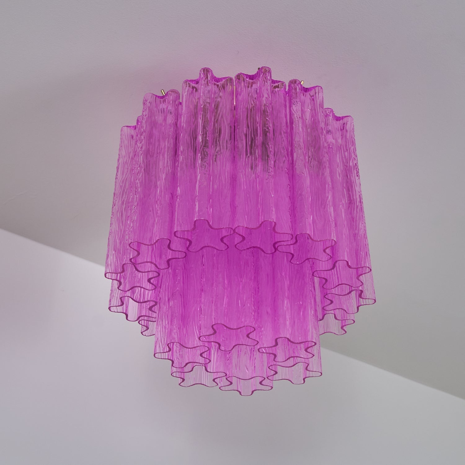 Aurora Ceiling Lamp Purple Murano Glass Tiered Flush Mount - Letslighting