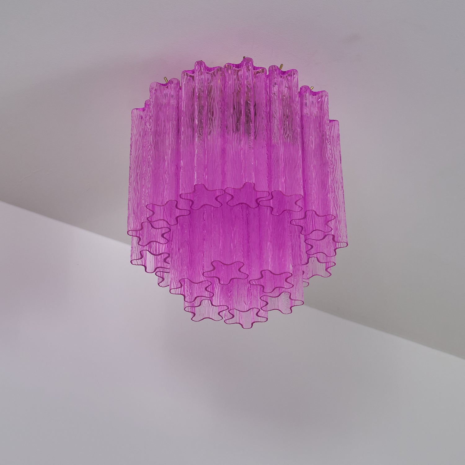 Aurora Ceiling Lamp Purple Murano Glass Tiered Flush Mount - Letslighting