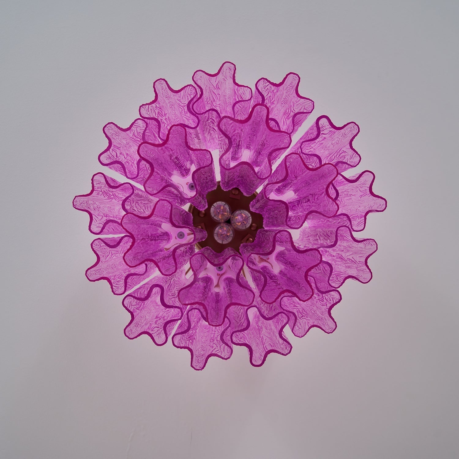 Aurora Ceiling Lamp Purple Murano Glass Tiered Flush Mount - Letslighting