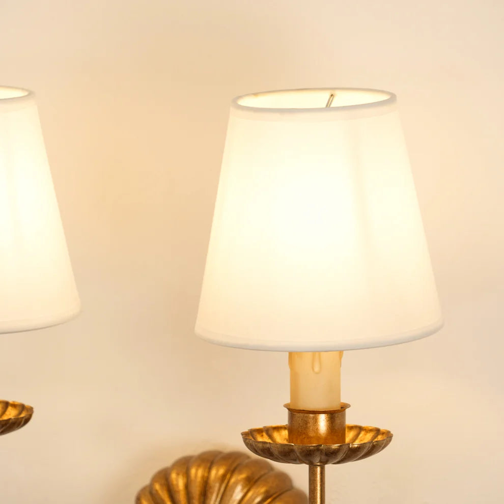 Epoch Vintage Antique Metal Fabric Wall Light Shades Hallway Living Room Bedroom